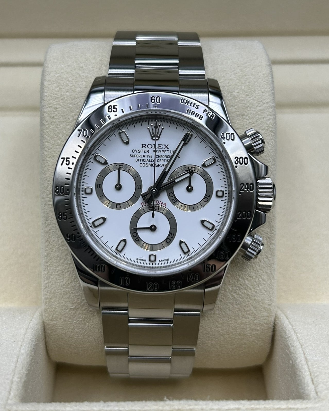 Rolex Daytona White Dial 116520 Stainless Steel – MVP Jewelers Miami