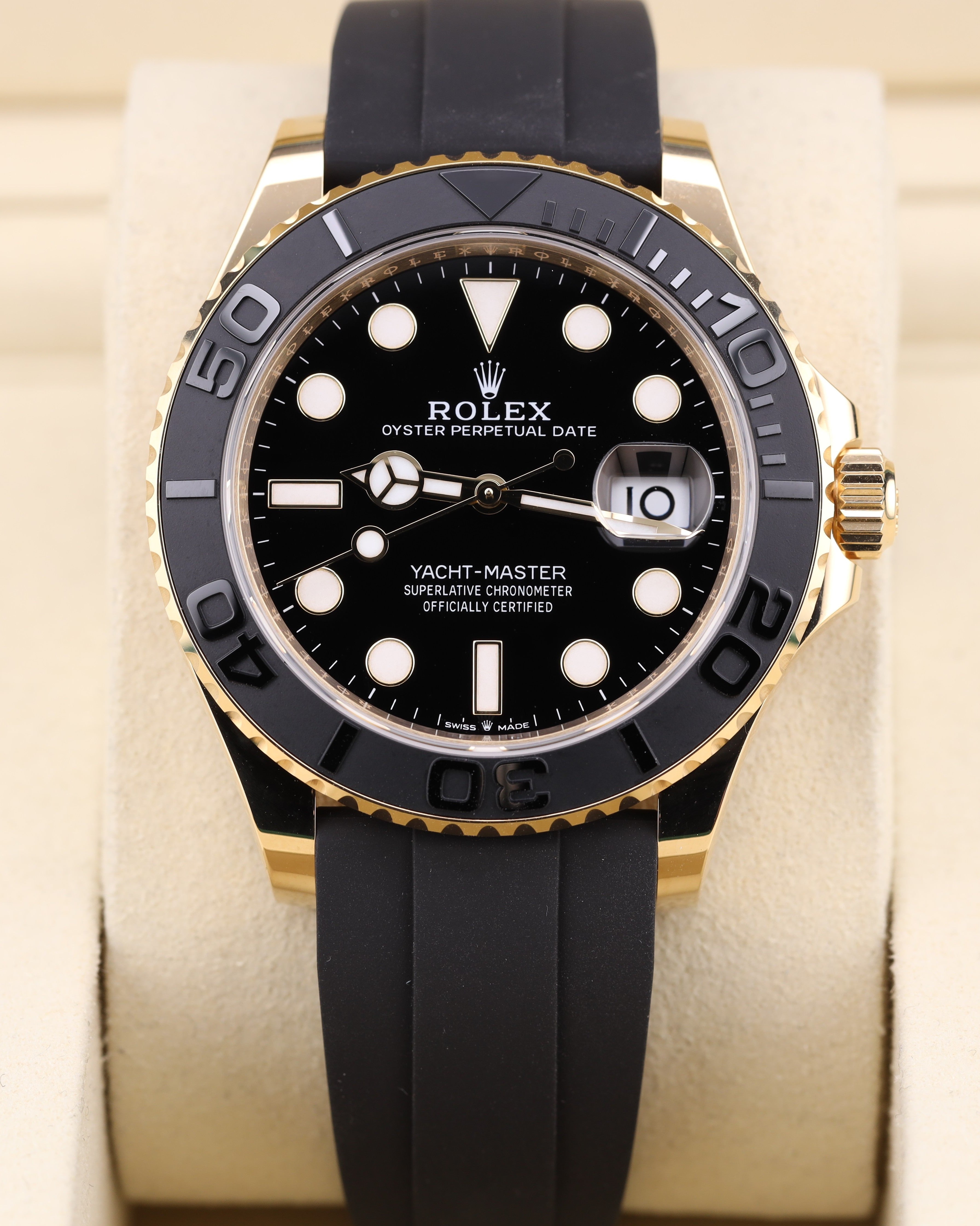 Rolex Yacht-Master 42 Yellow Gold Black Dial Oysterflex 226658