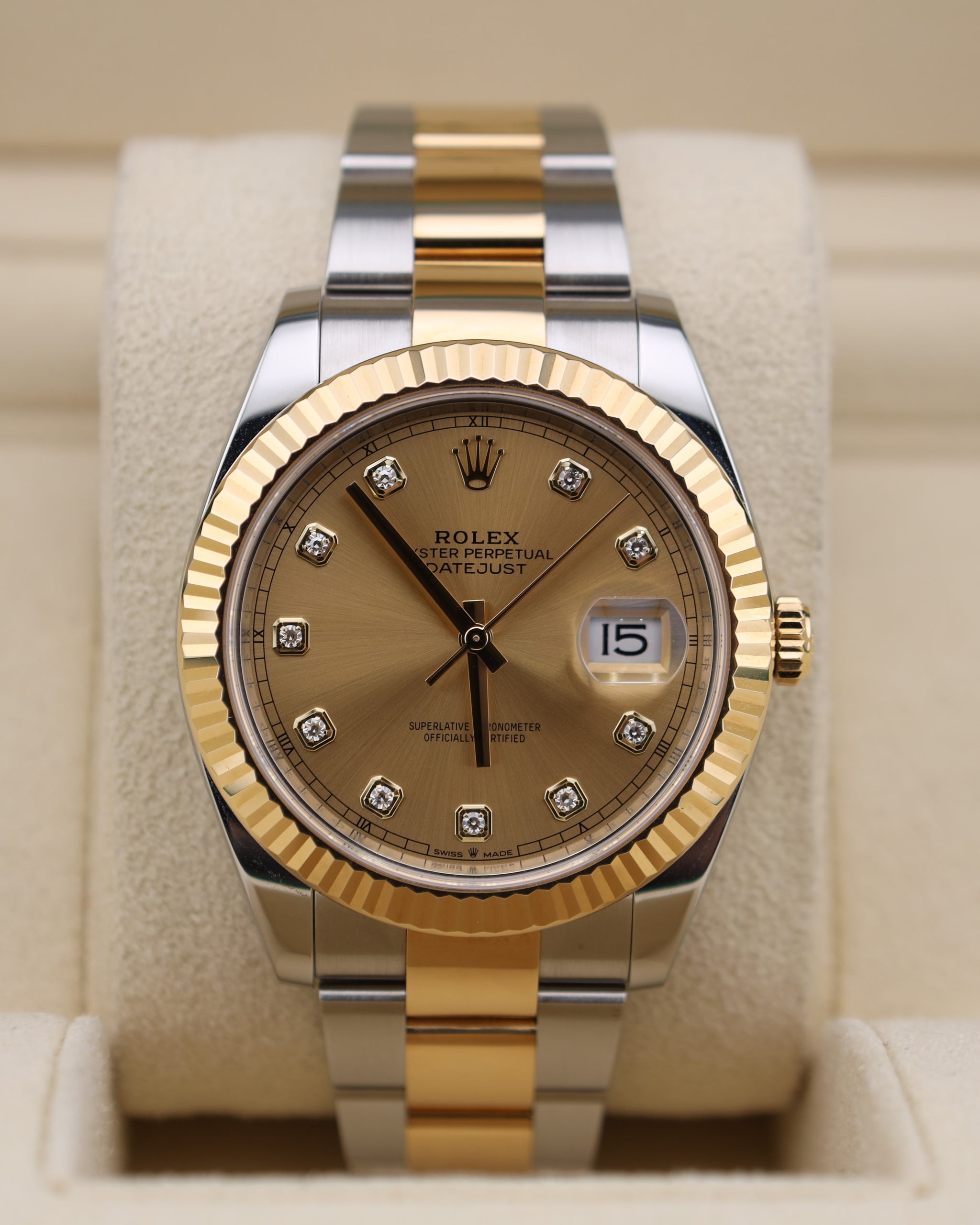 Rolex Datejust 41 Diamond Champagne Dial on Oyster 126333 – MVP