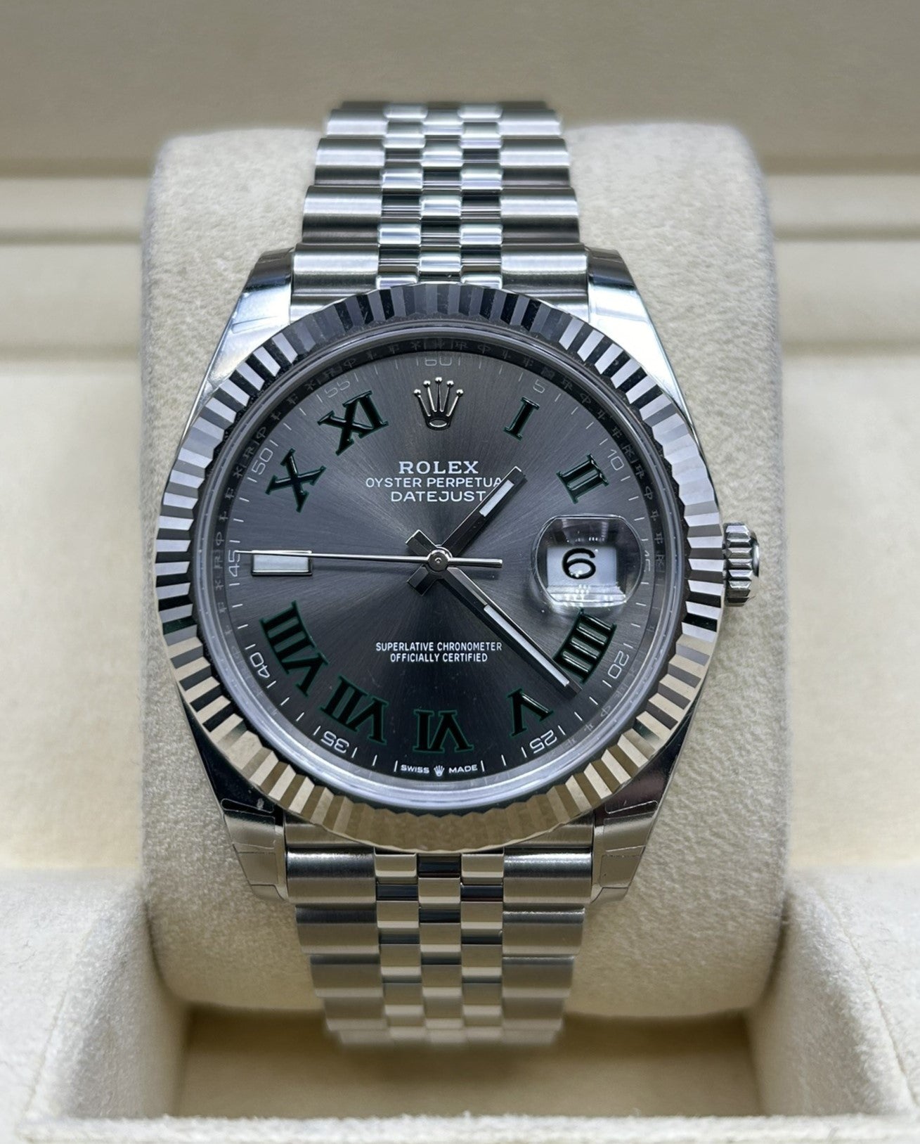 Rolex Datejust 41 Wimbledon 126334 Jubilee – MVP Jewelers Miami