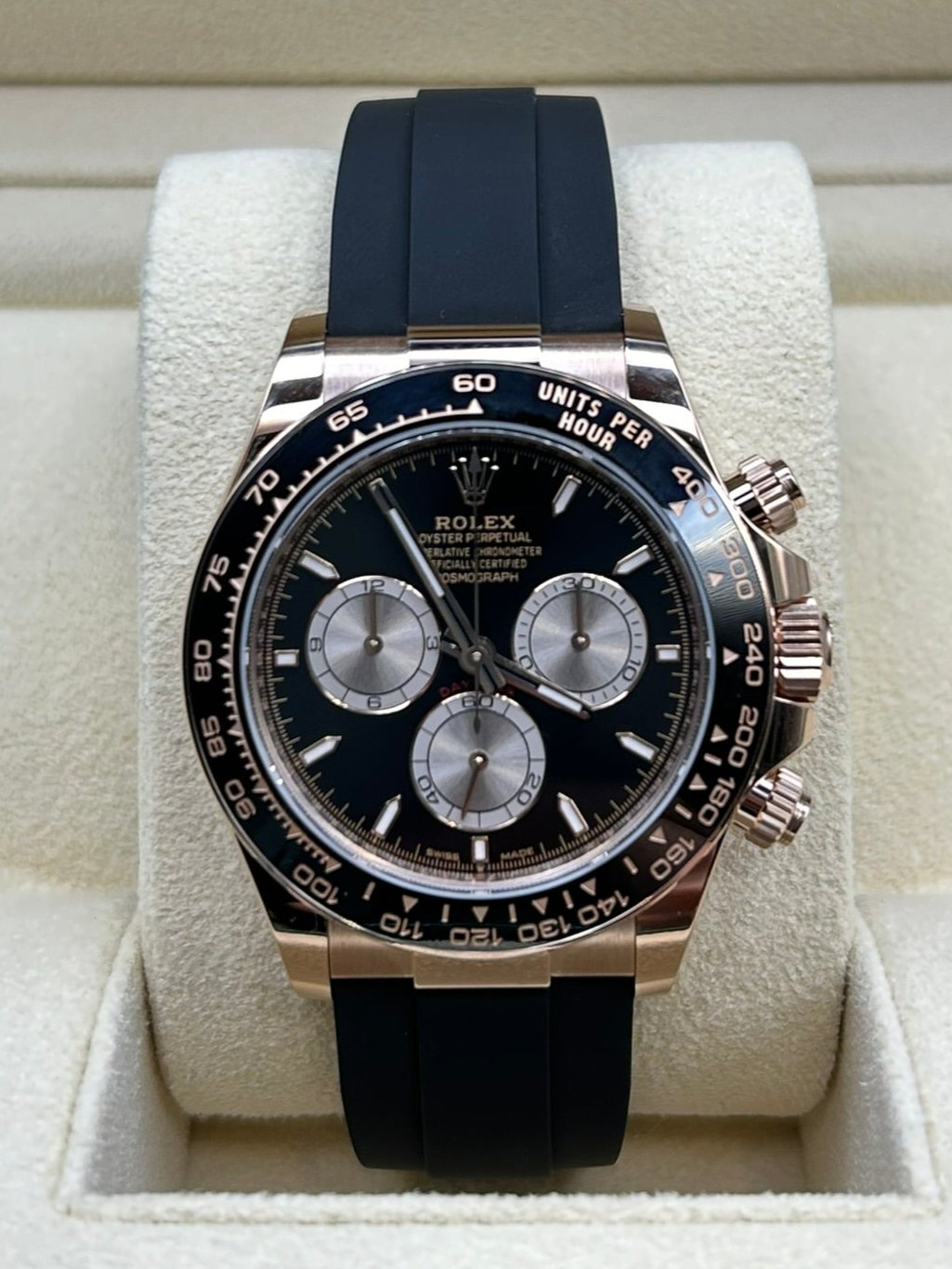 Rolex Daytona Black Dial Rose Gold 126515LN Oysterflex – MVP