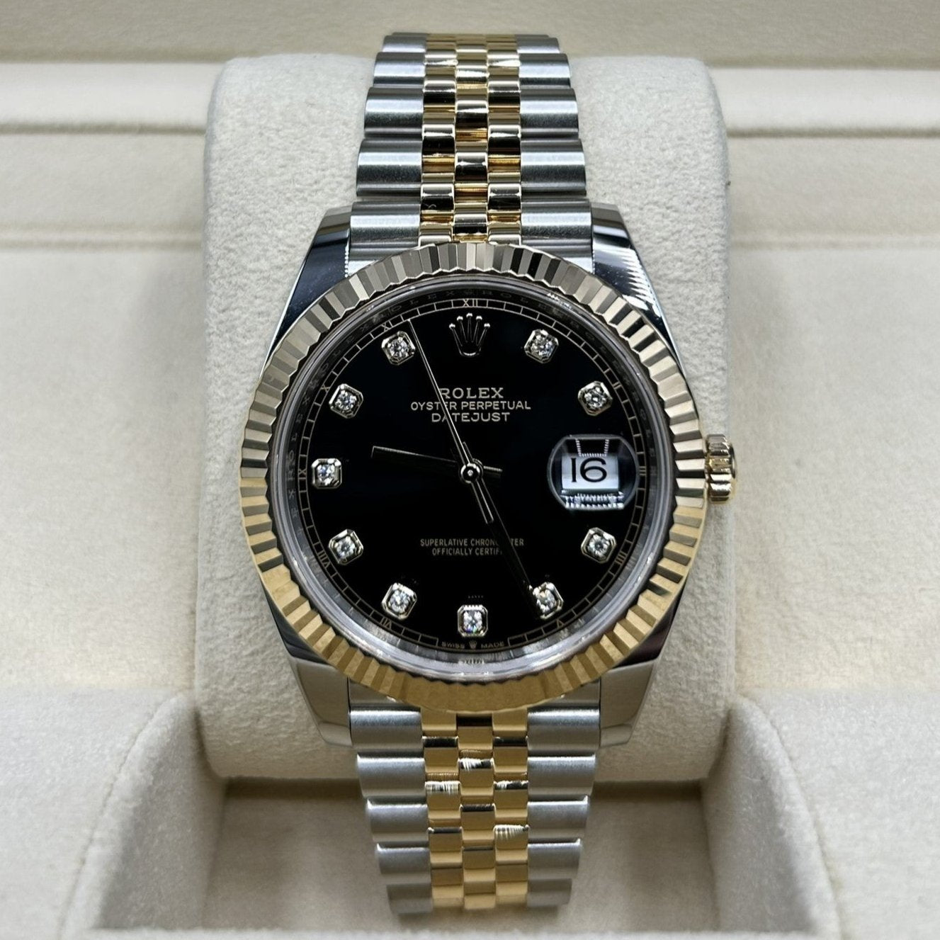 Black Diamond Dial Jubilee Bracelet Rolex 126333 Black Rolex