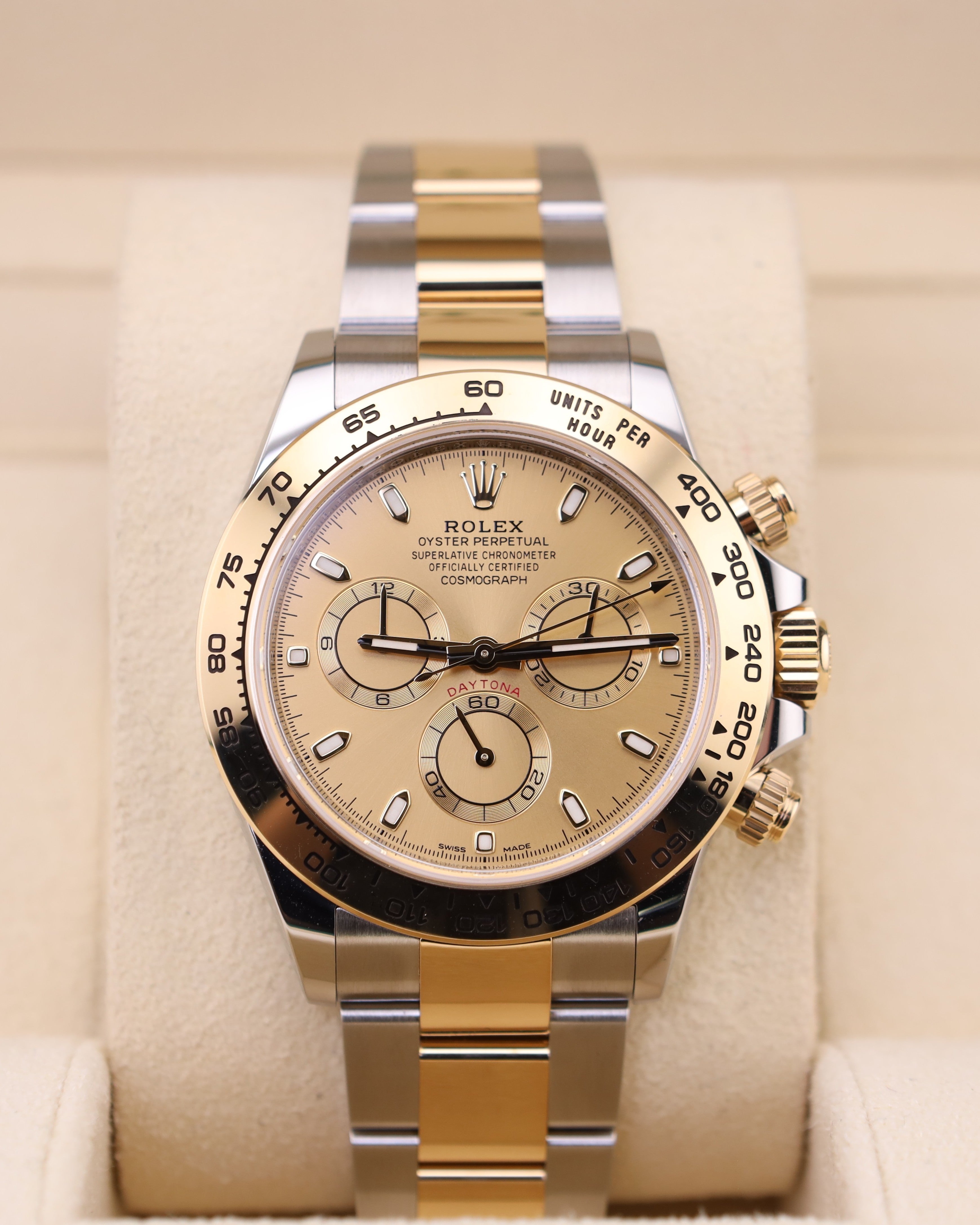 Rolex Daytona Champagne Dial Two Tone on Oyster 116503 – MVP