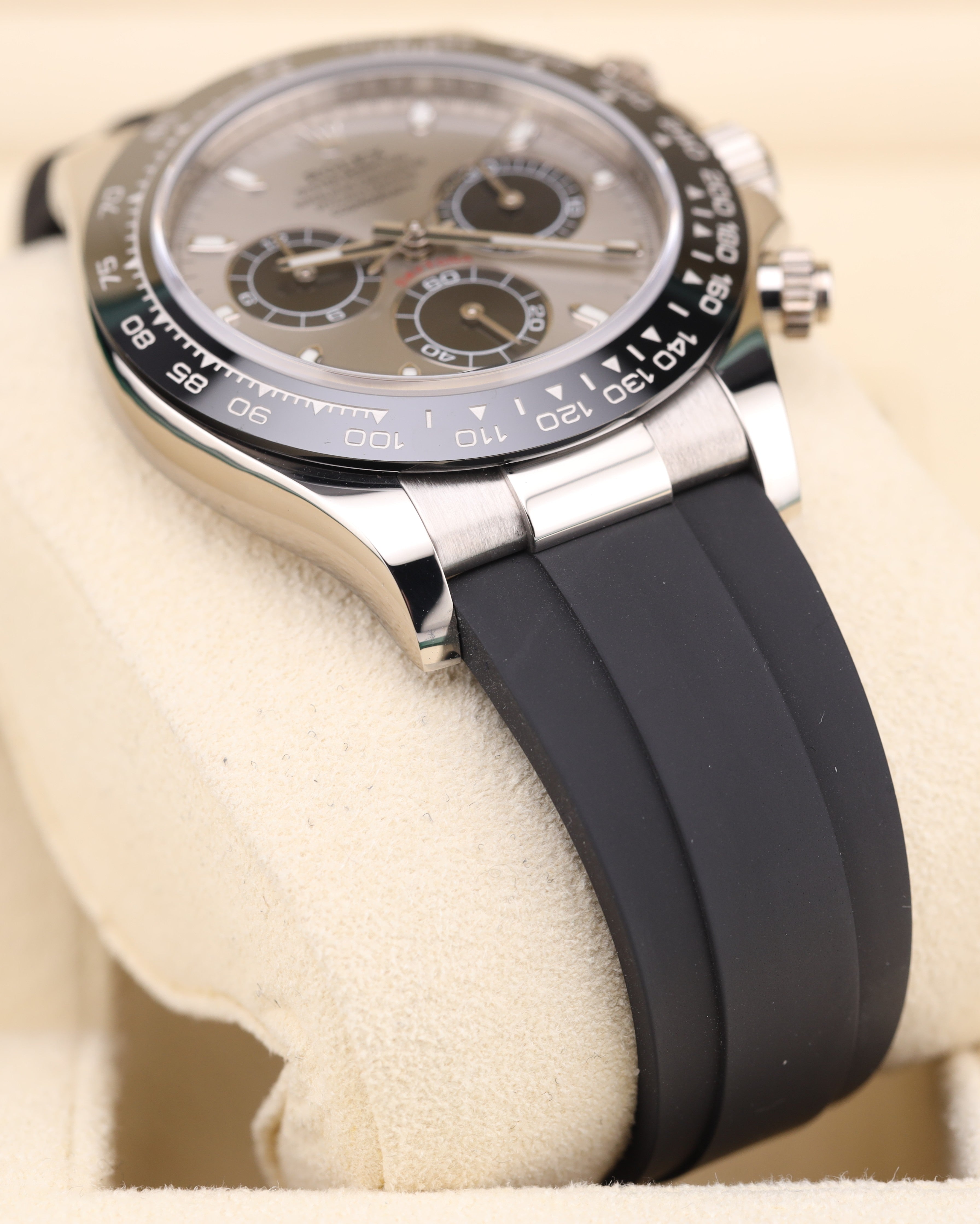 Rolex Daytona Ghost White Gold Oysterflex 116519LN Grey Dial