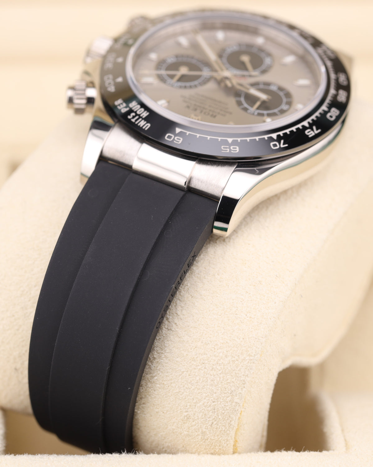 Rolex Daytona Ghost White Gold Oysterflex 116519LN Grey Dial