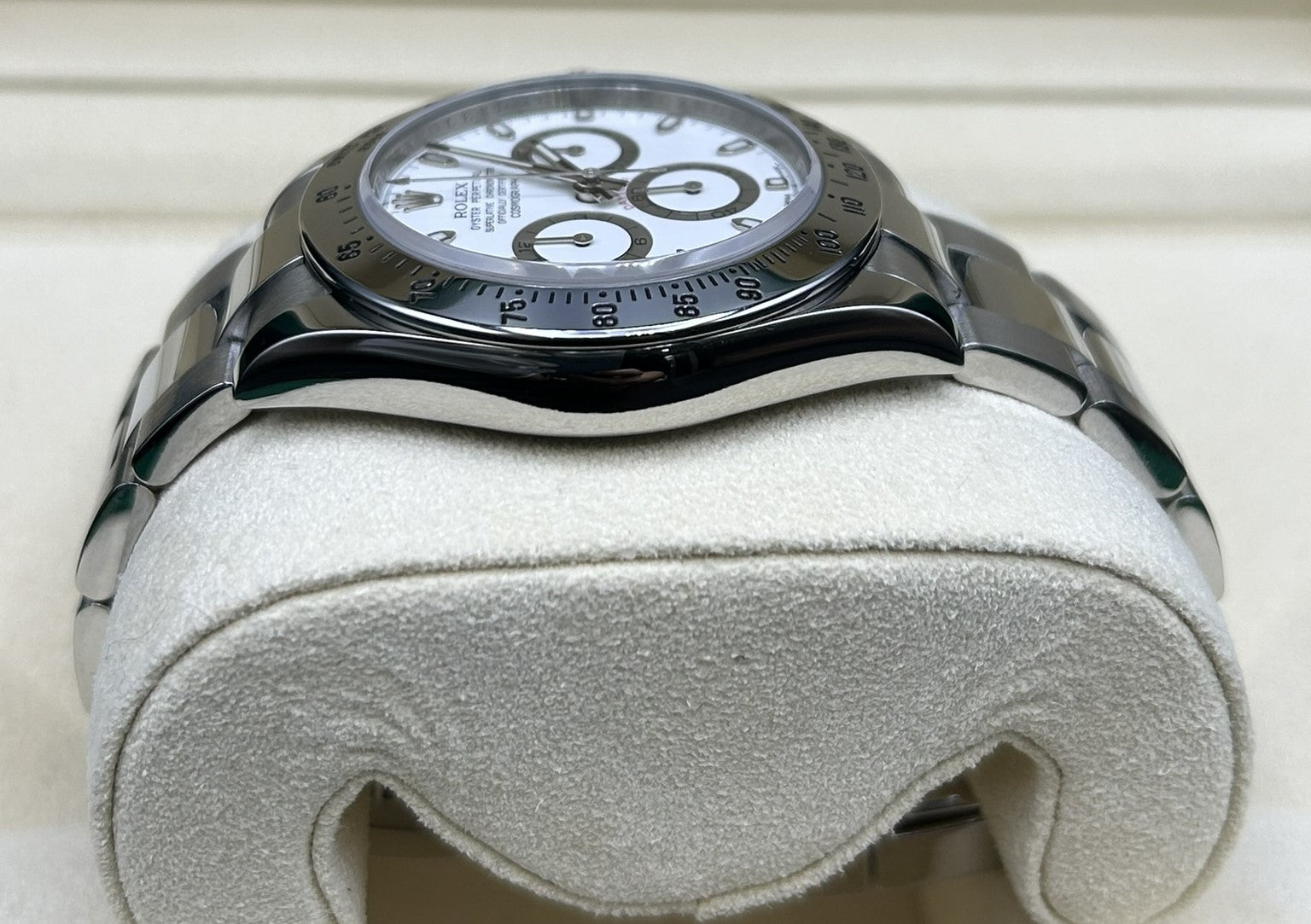 Rolex Daytona White Dial 116520 Stainless Steel – MVP Jewelers Miami