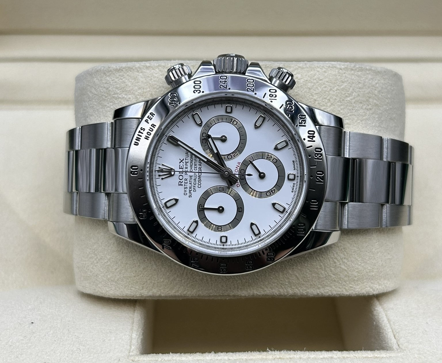 Rolex Daytona White Dial 116520 Stainless Steel – MVP Jewelers Miami