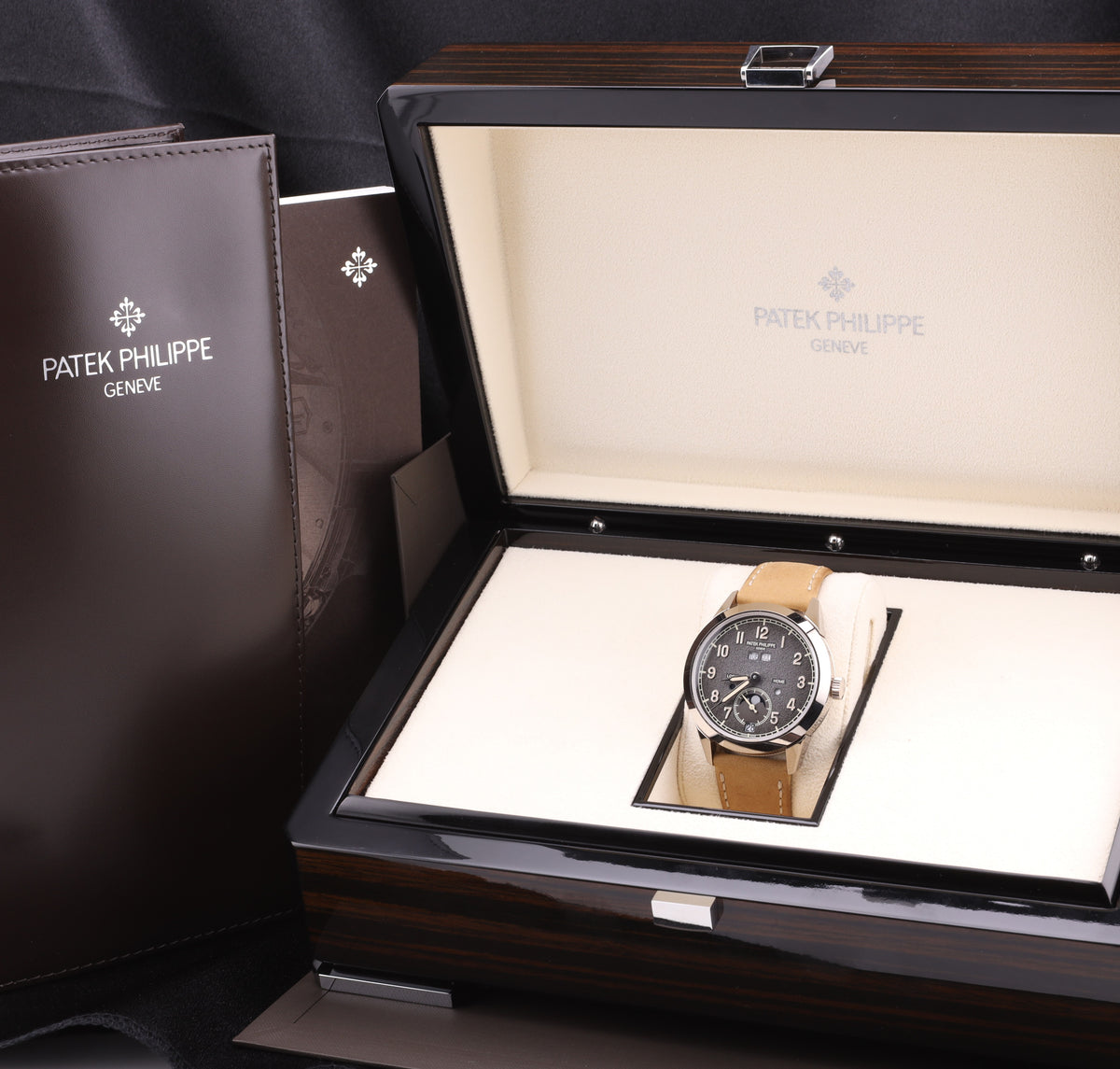 Patek Philippe Calatrava Annual Calendar Grey Dial Travel Time Compilations 42mm 5326G White Gold