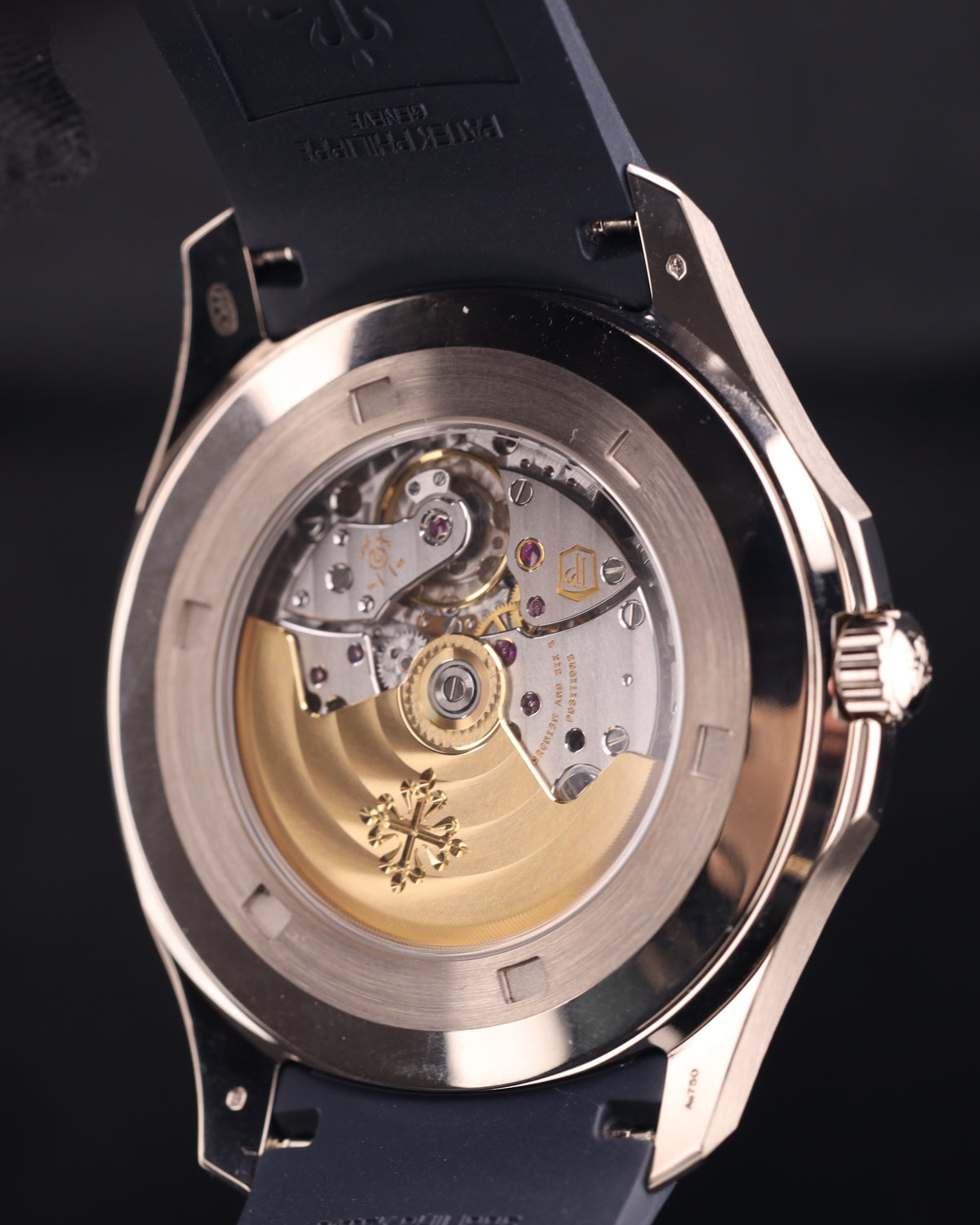 Patek Philippe Aquanaut Blue Dial White Gold 5168G Blue Rubber Strap