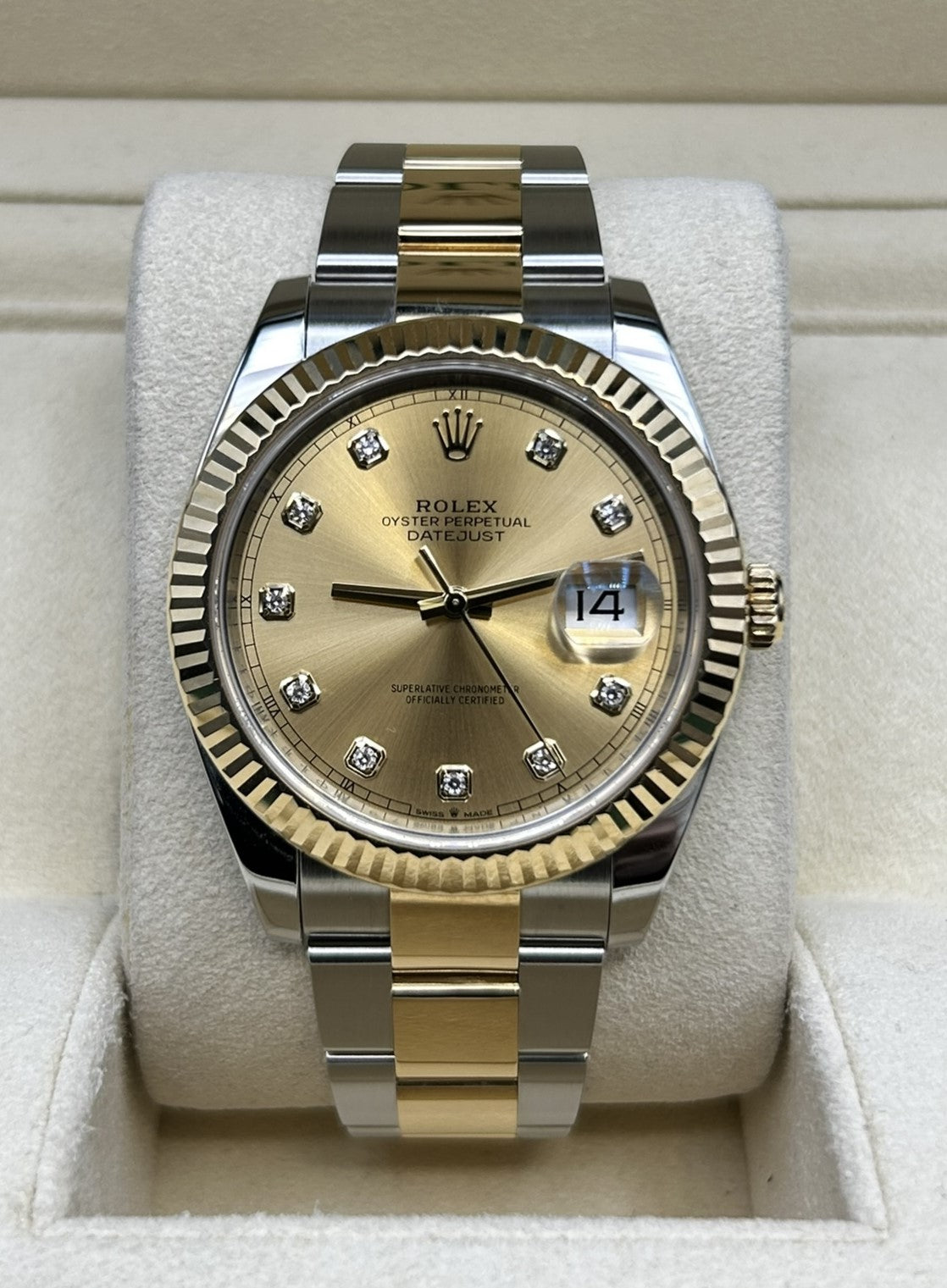 Rolex Datejust 41 Diamond Champagne Dial 126333