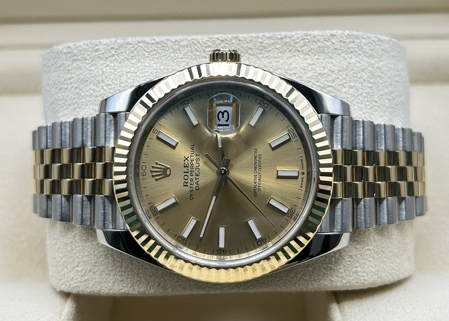 Rolex Datejust 41 Champagne Stick Dial 126333 Jubilee