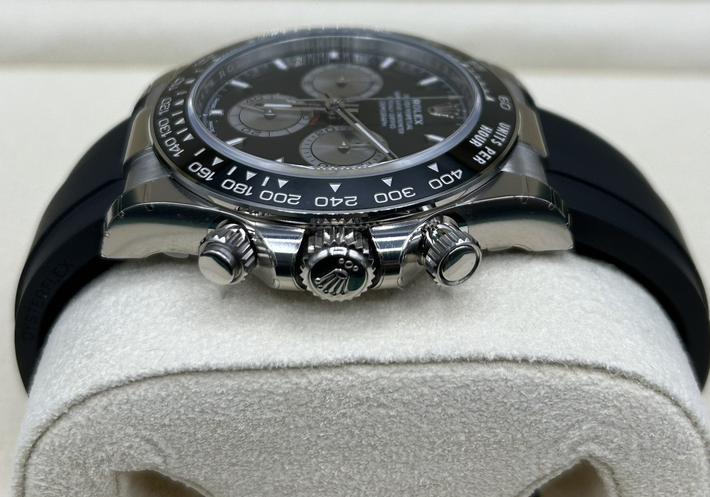 Rolex Daytona White Gold Oysterflex Black Dial 126519LN New 2024 Baby Le Mans