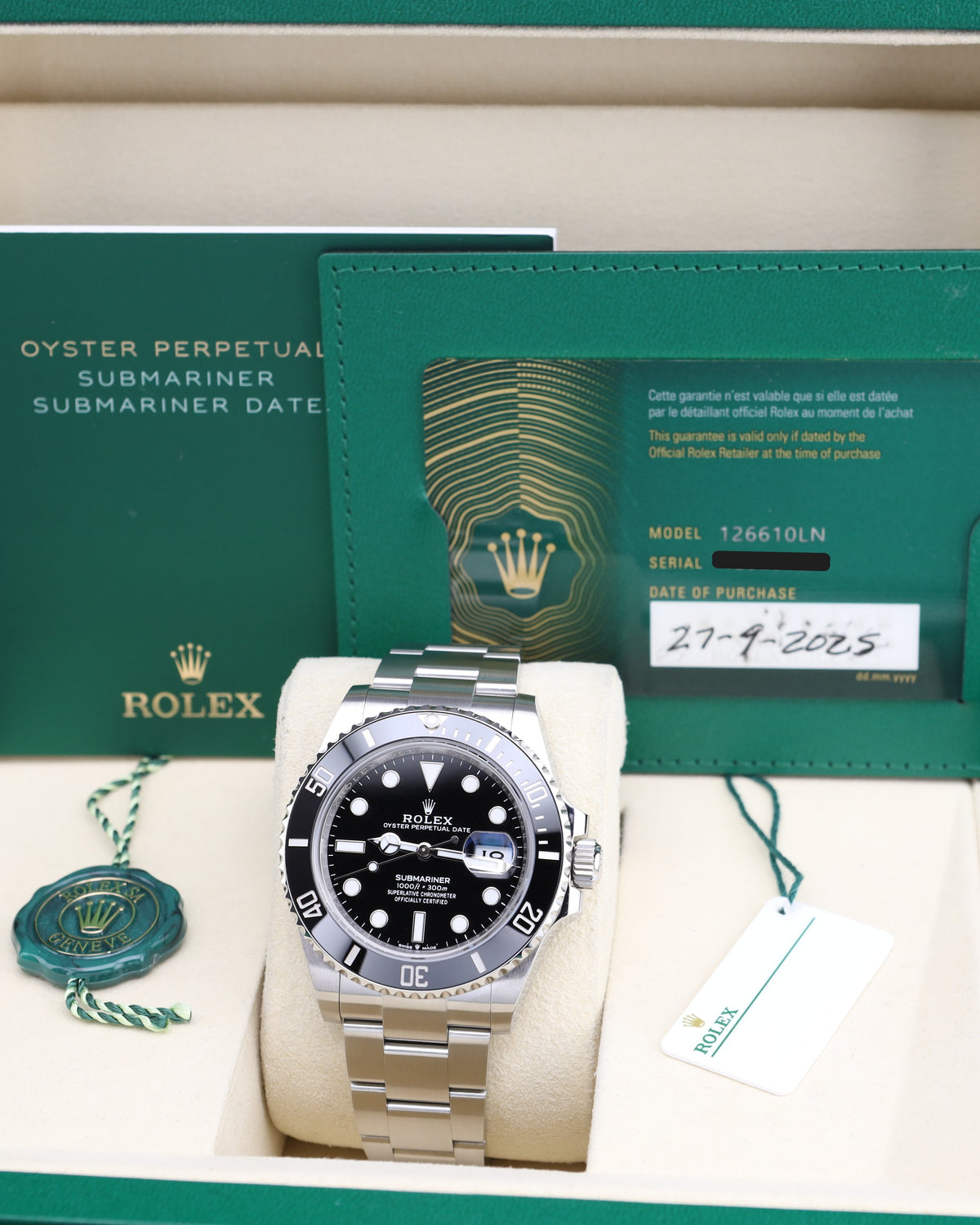 Rolex Submariner Date 41 Black Dial on Oyster 126610LN - 2025