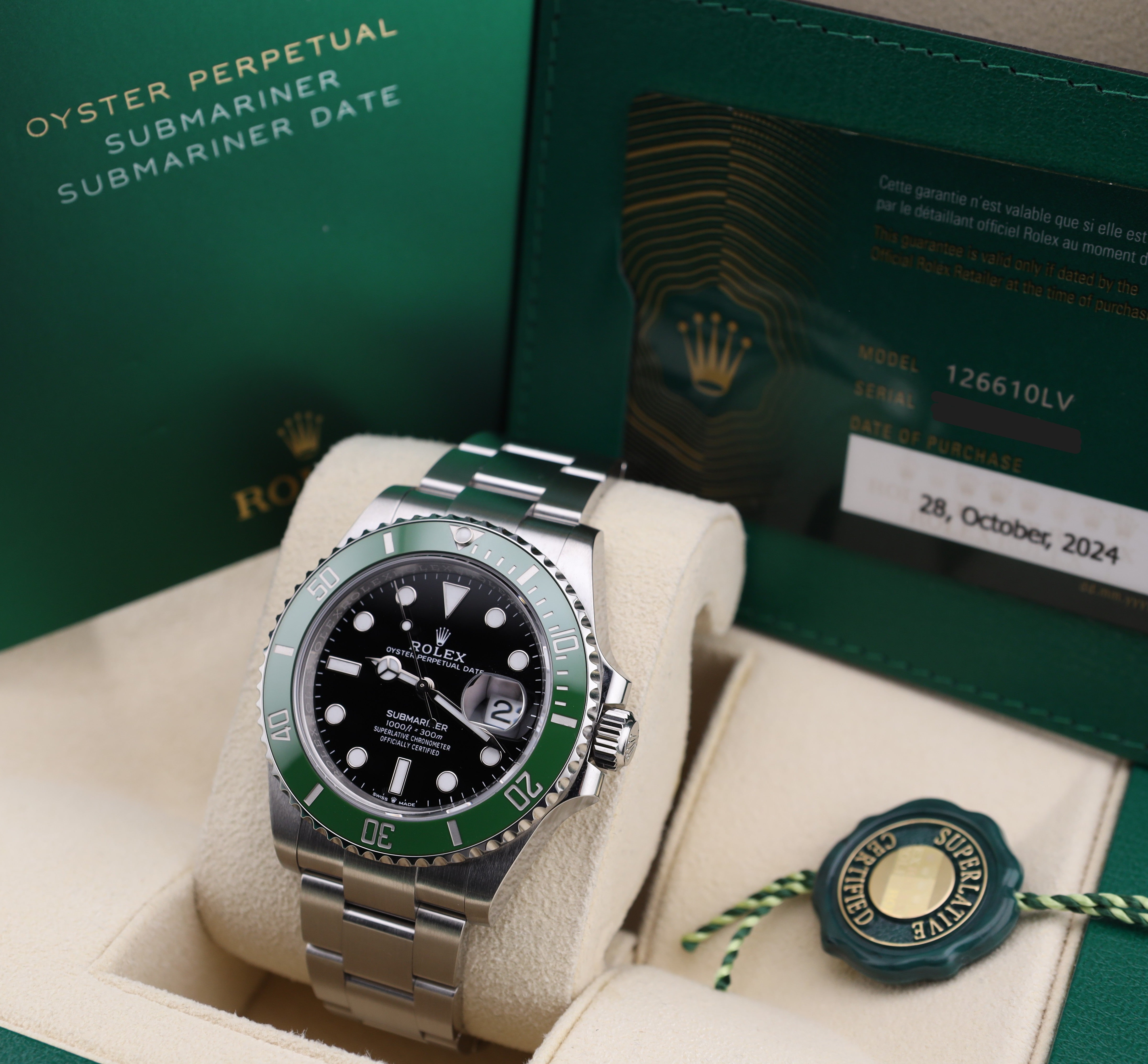Rolex Submariner Date Starbucks Green Bezel 126610LV - 2024