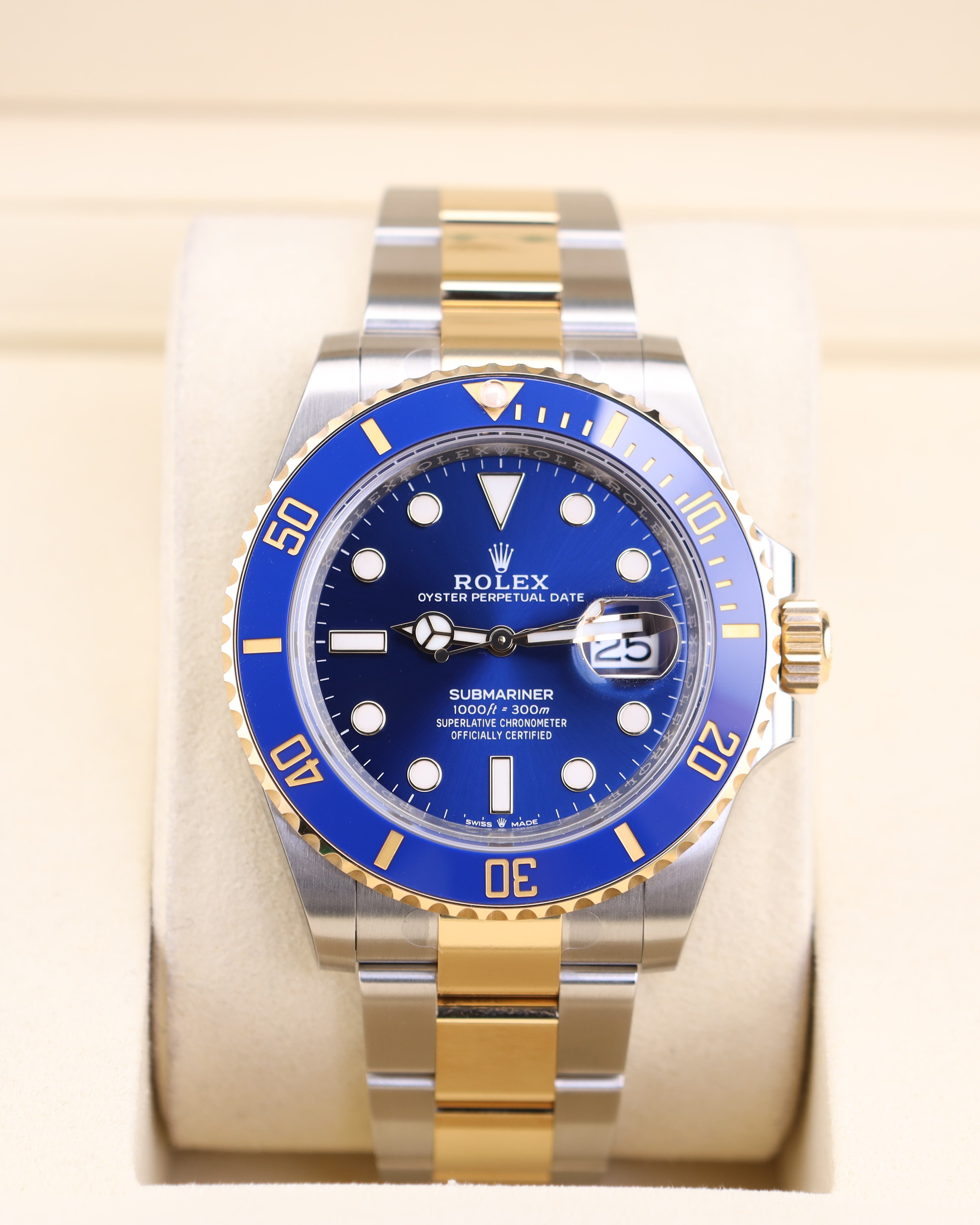 Rolex Submariner Date 41 Bluesy Two Tone Oyster 126613LB Factory Stickers