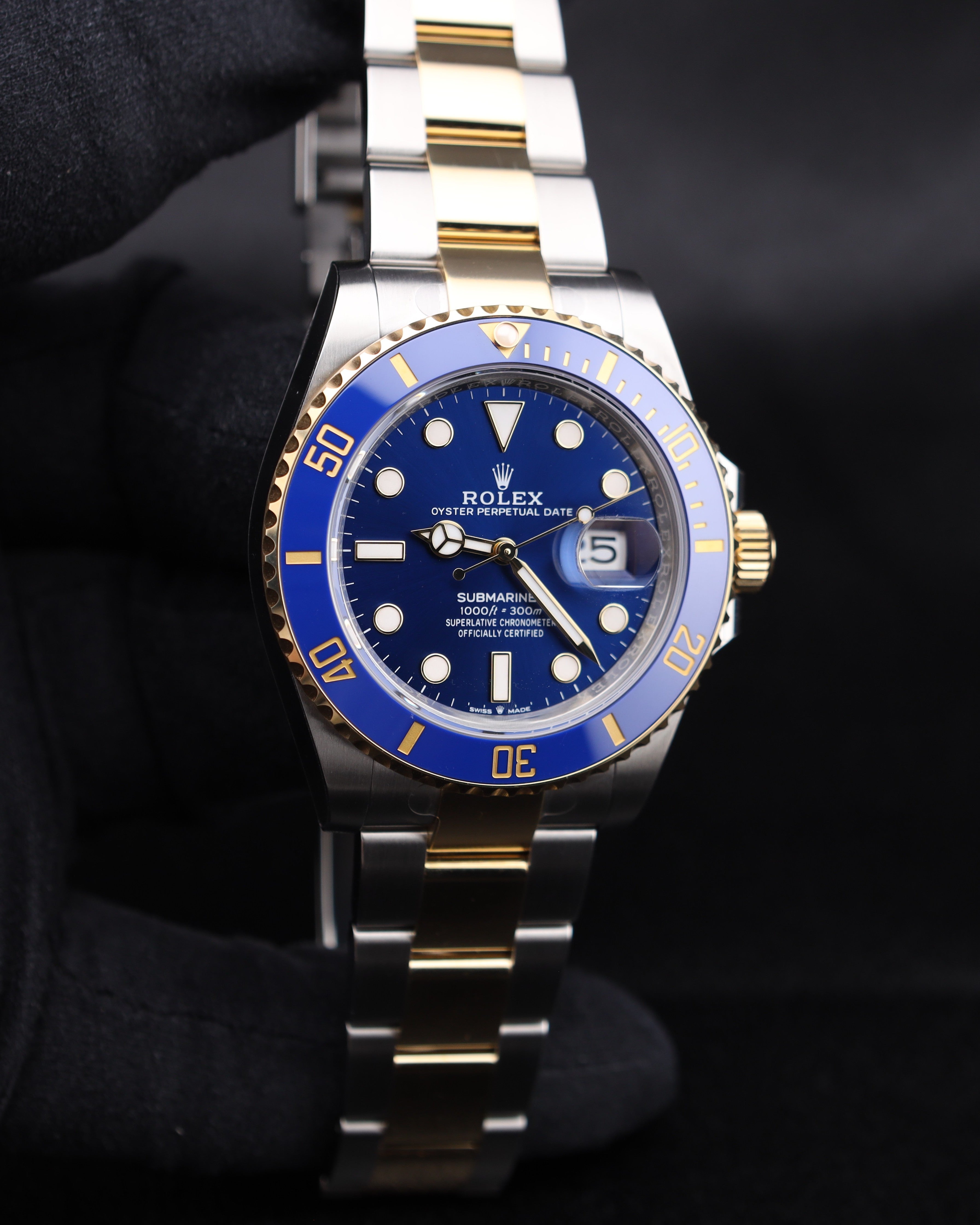 Rolex Submariner Date 41 Bluesy Two Tone Oyster 126613LB Factory Stickers