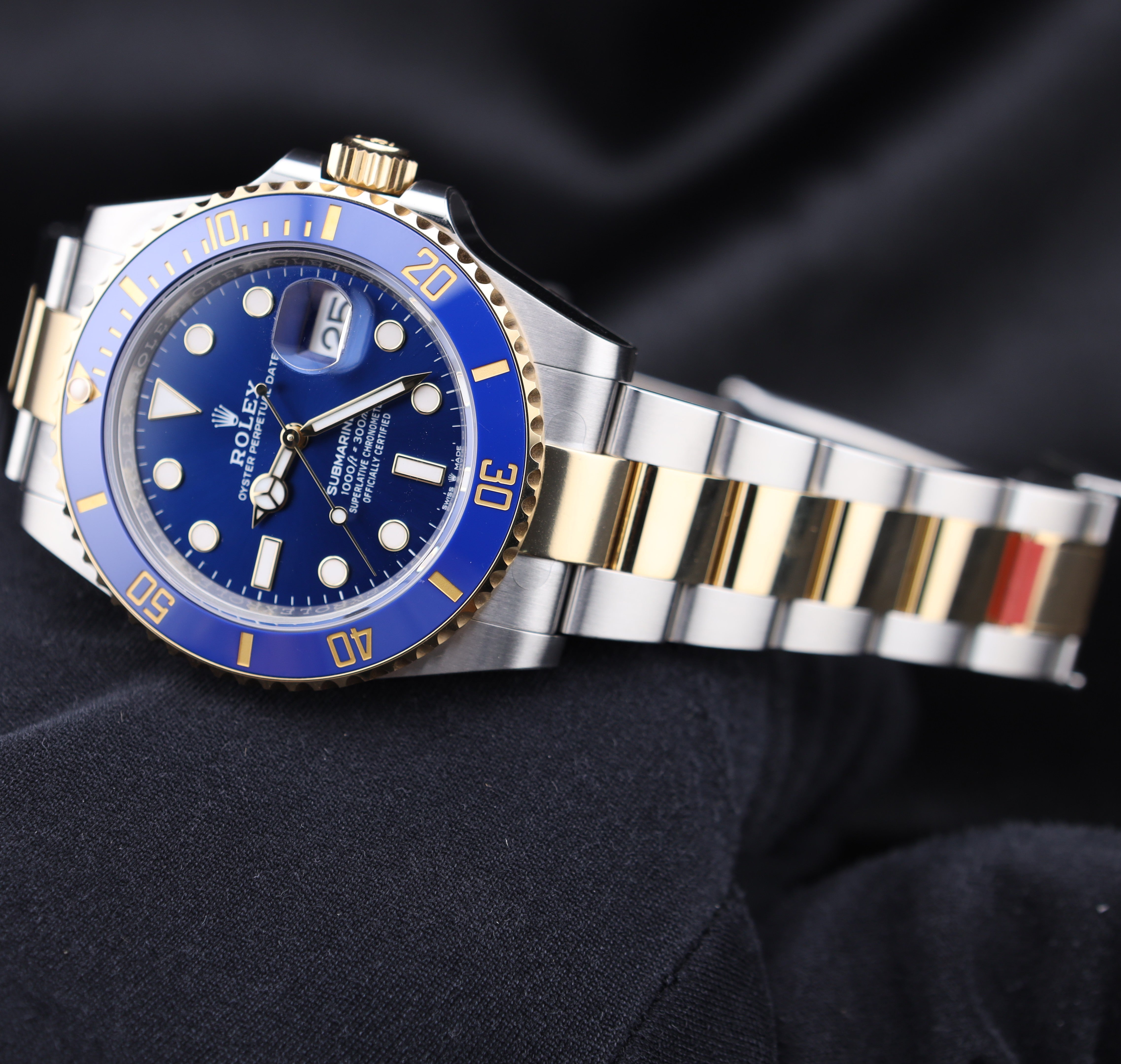 Rolex Submariner Date 41 Bluesy Two Tone Oyster 126613LB Factory Stickers