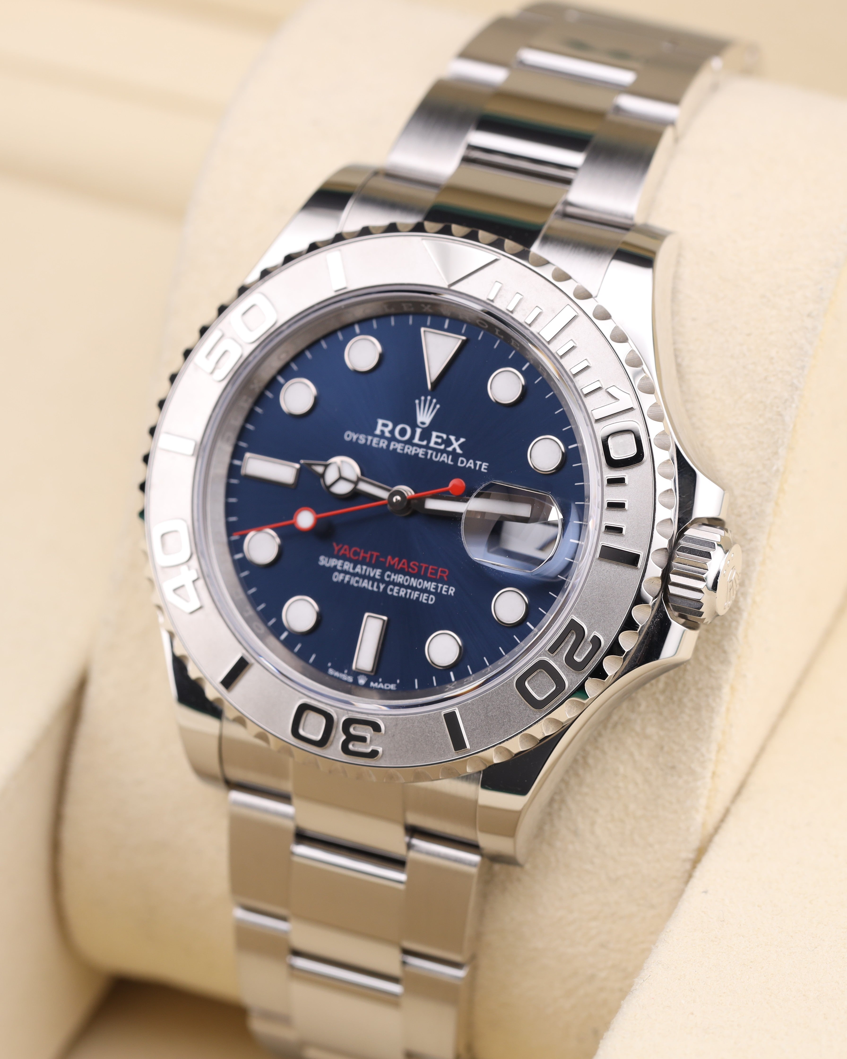 Rolex Yacht-Master 40 Blue Dial Red Hand Steel Oyster 126622