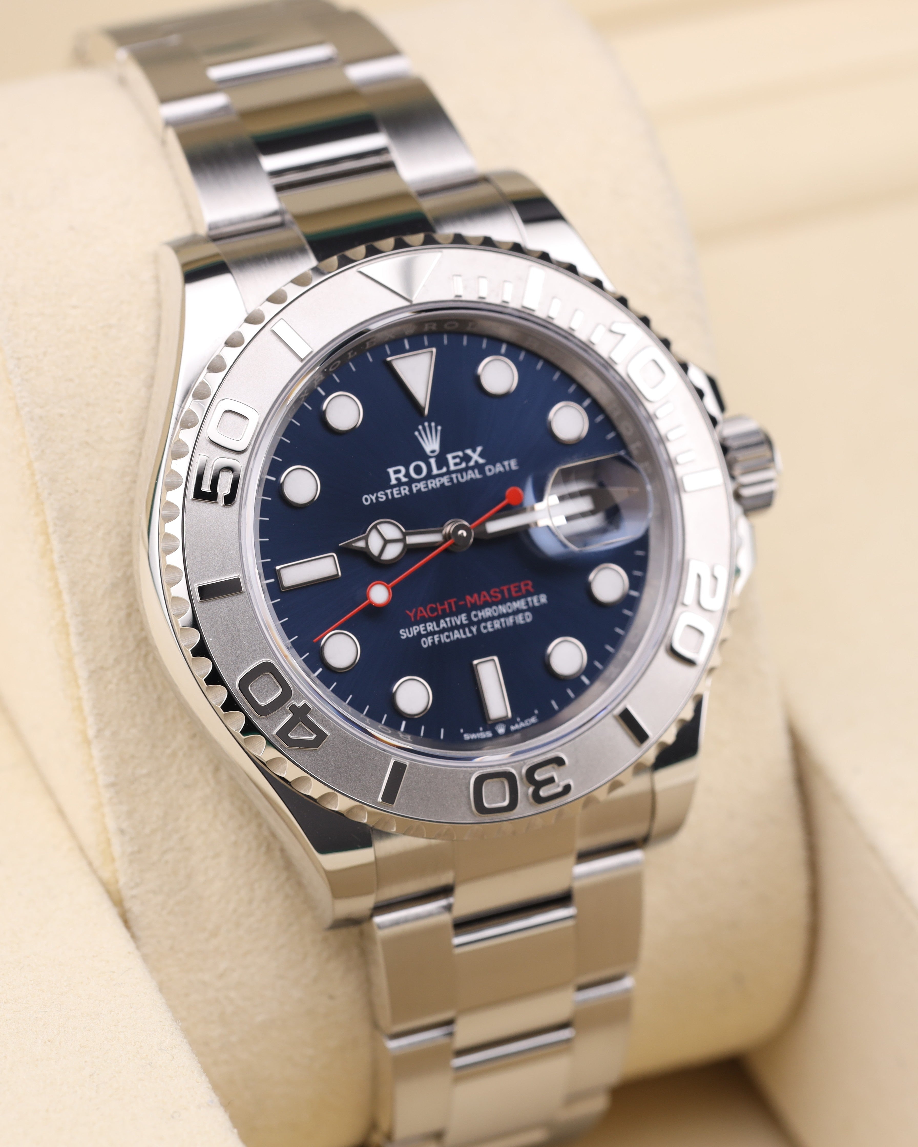Rolex Yacht-Master 40 Blue Dial Red Hand Steel Oyster 126622