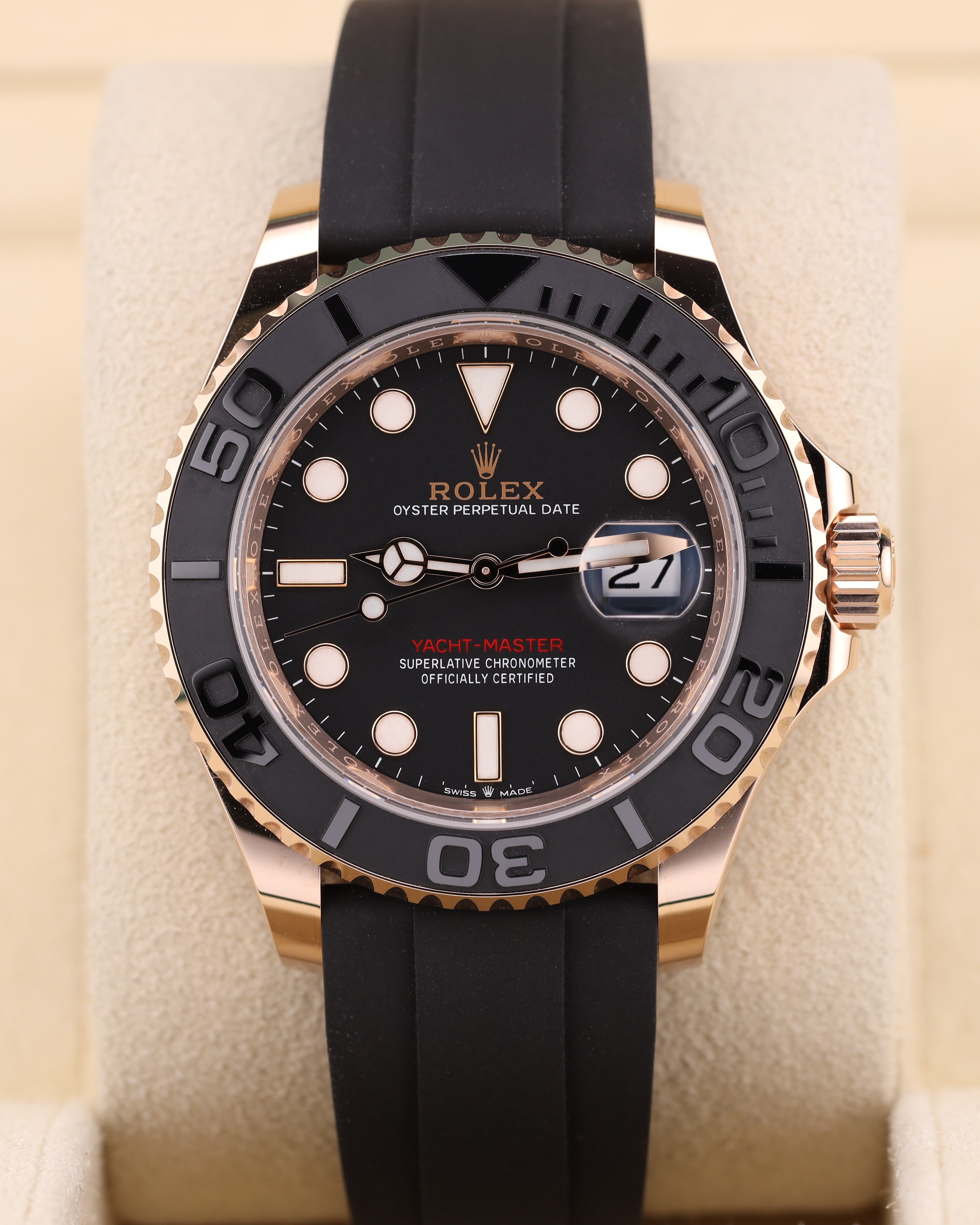 Rolex Yacht-Master 40 Rose Gold on Oysterflex 126655