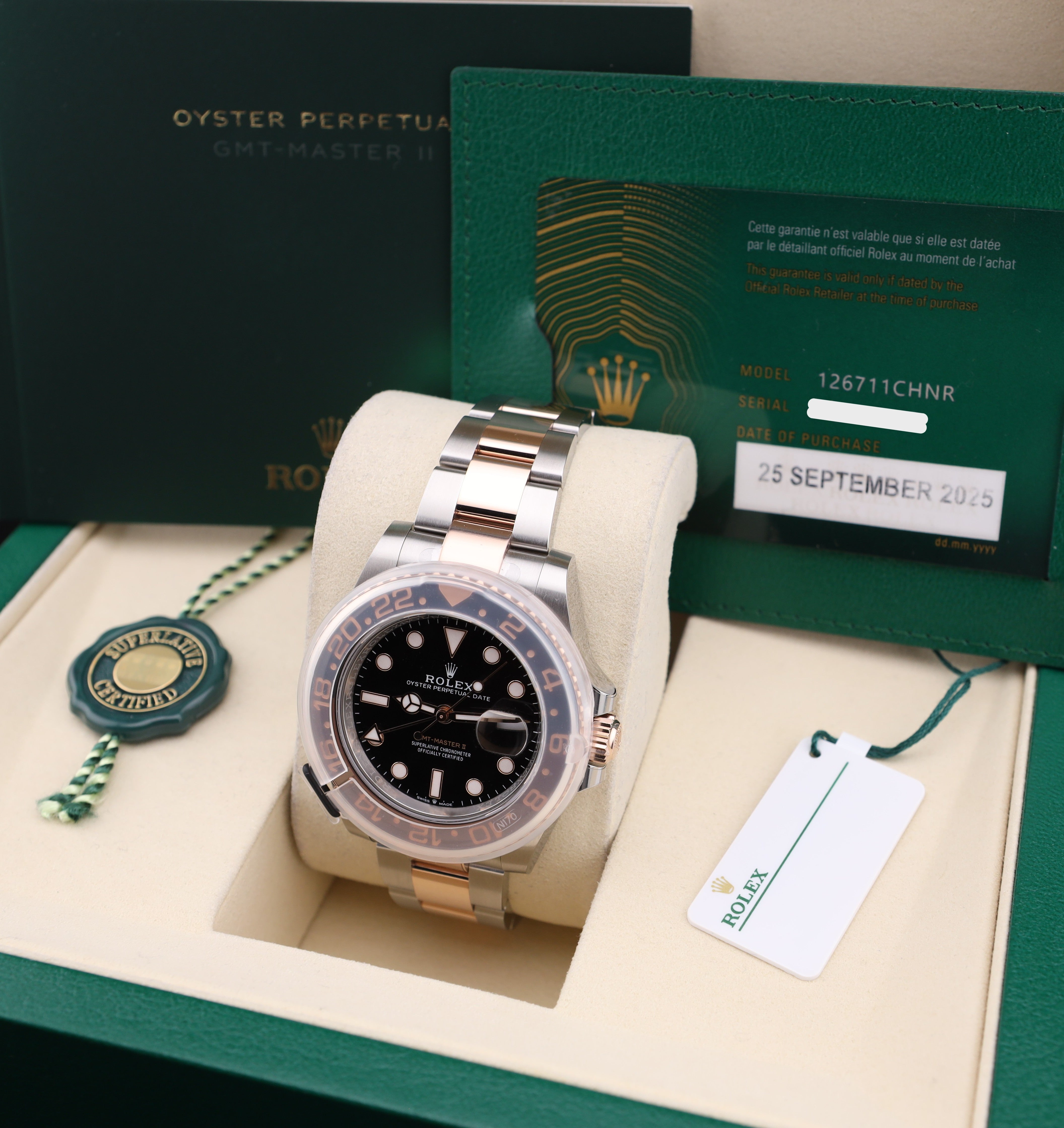 Rolex GMT-Master II Rootbeer Two Tone Rose Gold 126711CHNR