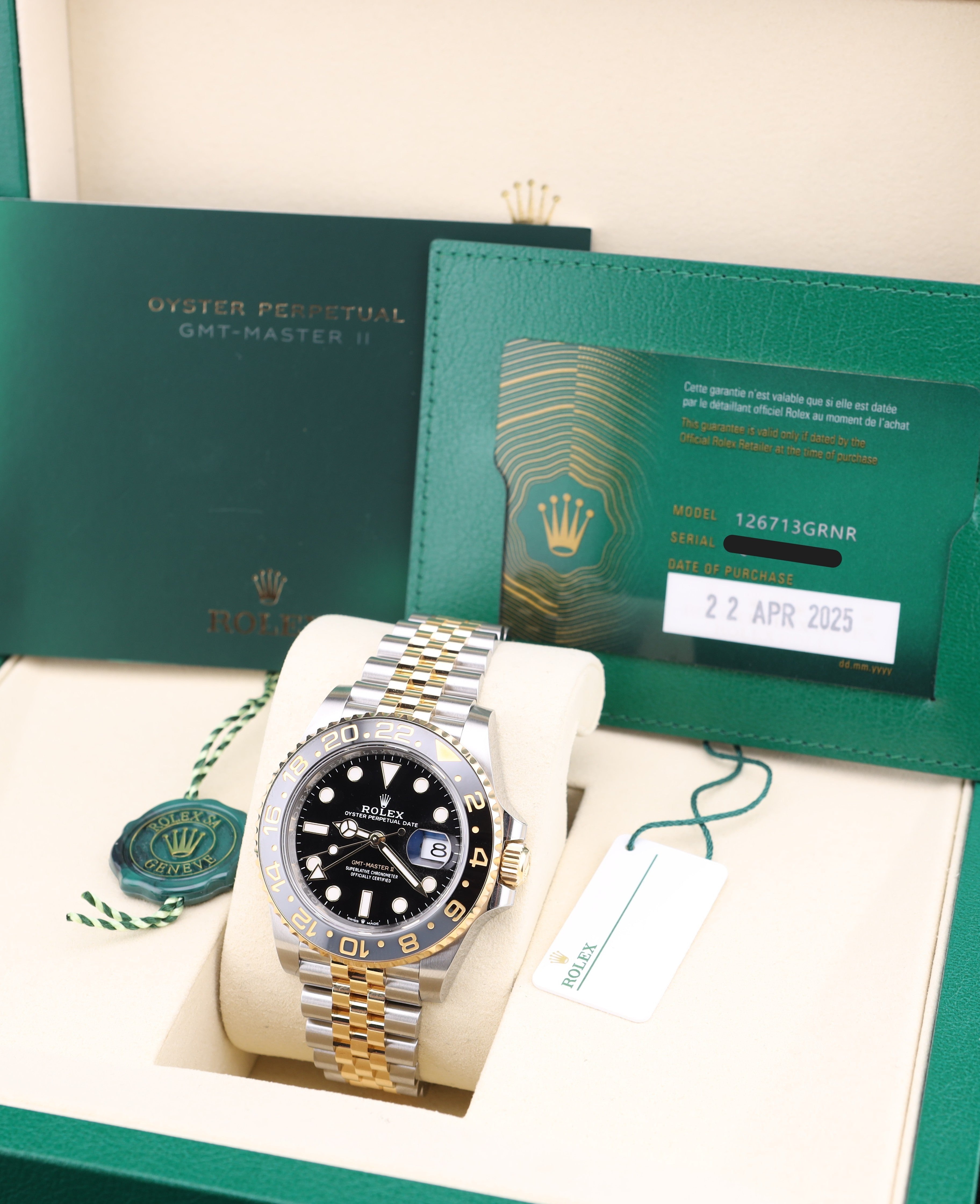 Rolex GMT-Master II Zombie/Bumblebee Two Tone Jubilee 126713GRNR
