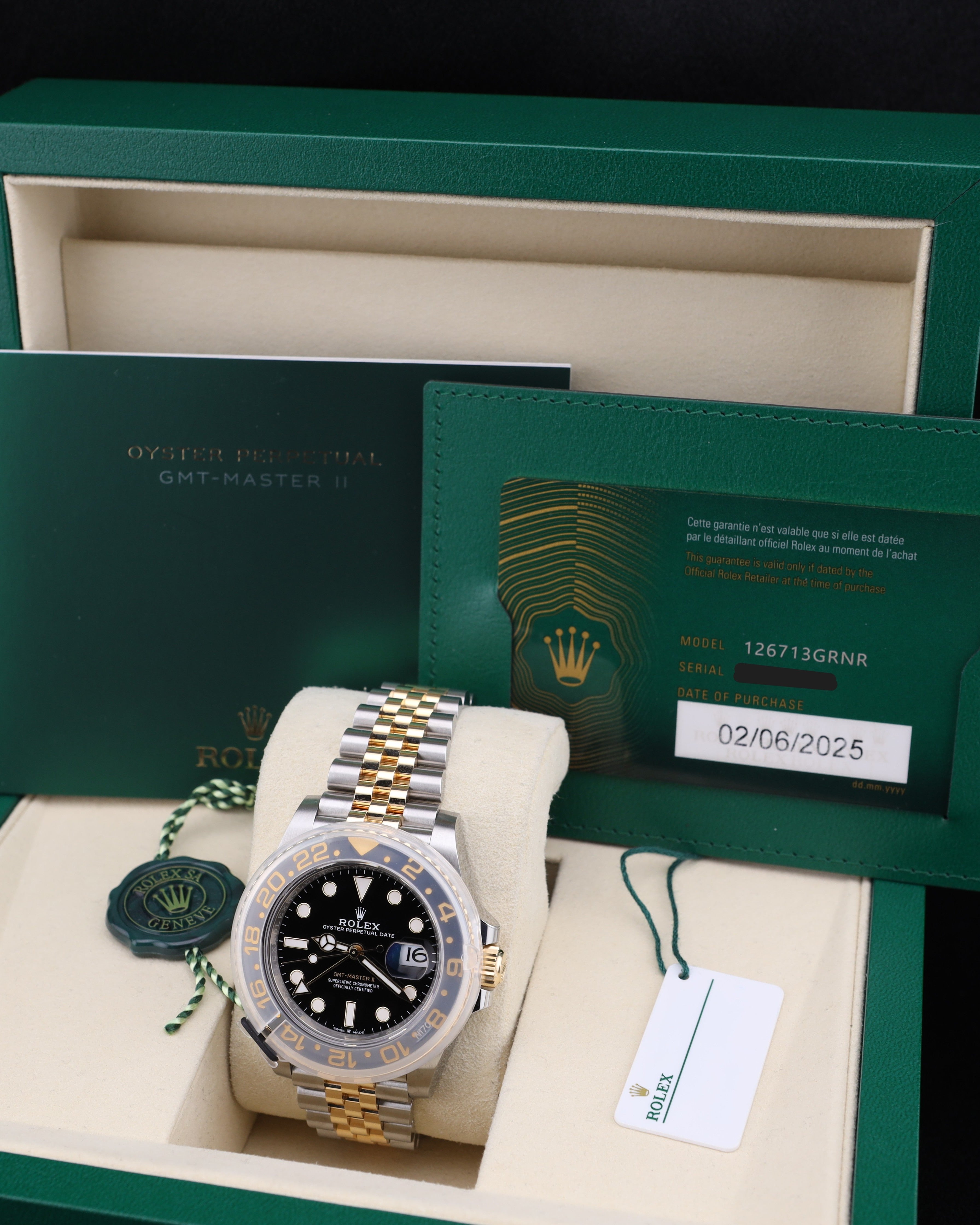 Rolex GMT-Master II Zombie/Bumblebee Two Tone Jubilee 126713GRNR