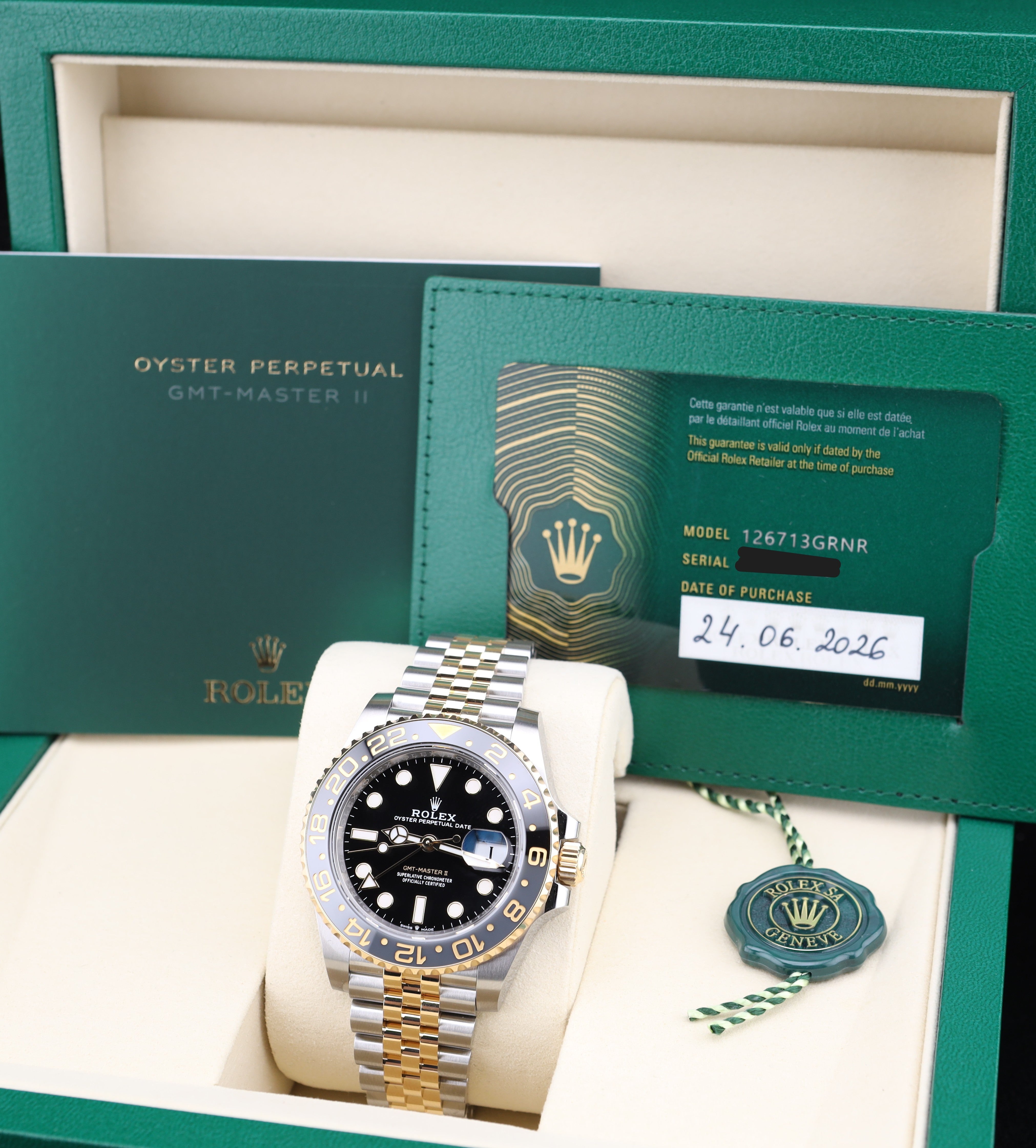 Rolex GMT-Master II Zombie/Bumblebee Two Tone Jubilee 126713GRNR
