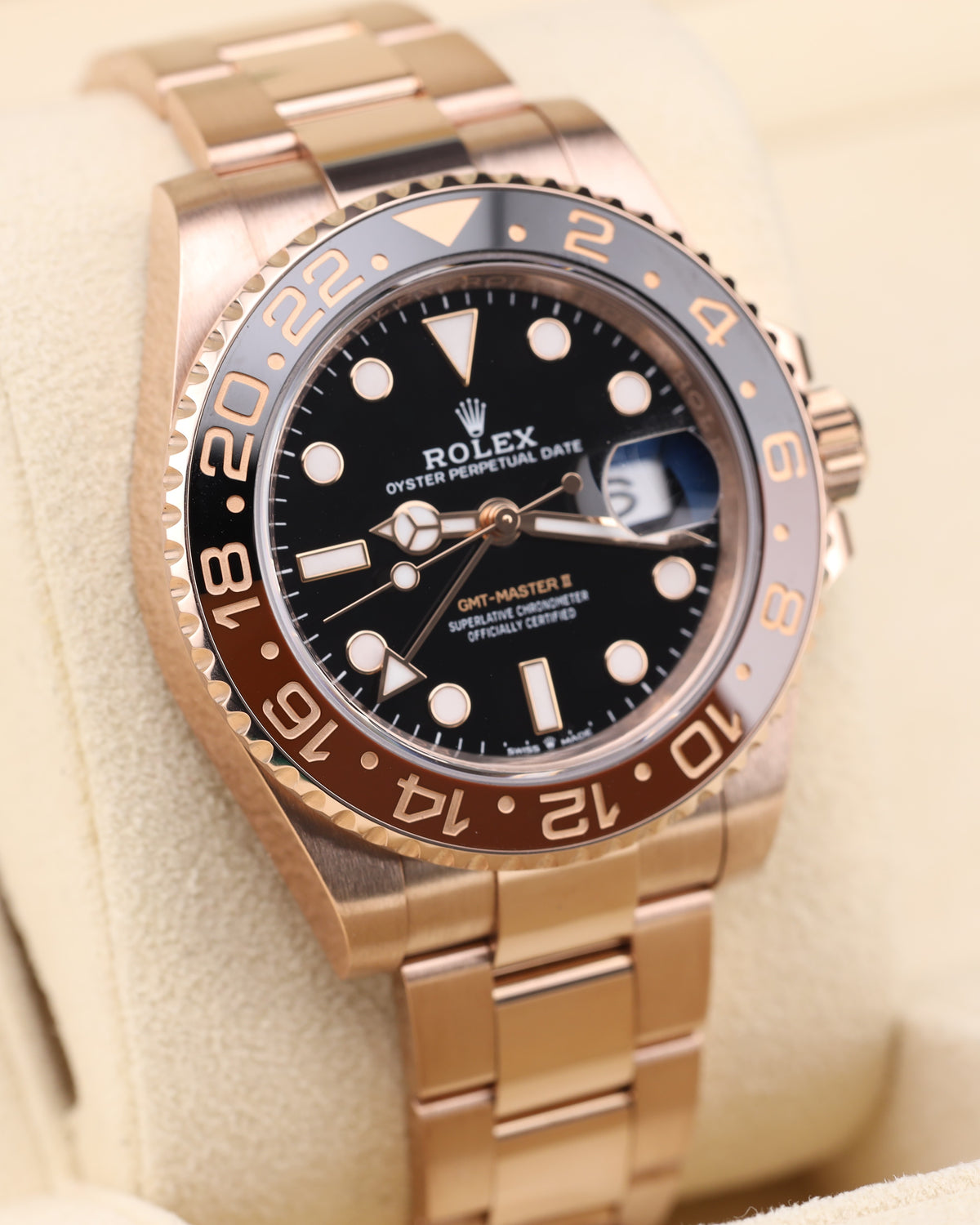 Rolex GMT-Master II Rootbeer Full Rose Gold Oyster 126715CHNR
