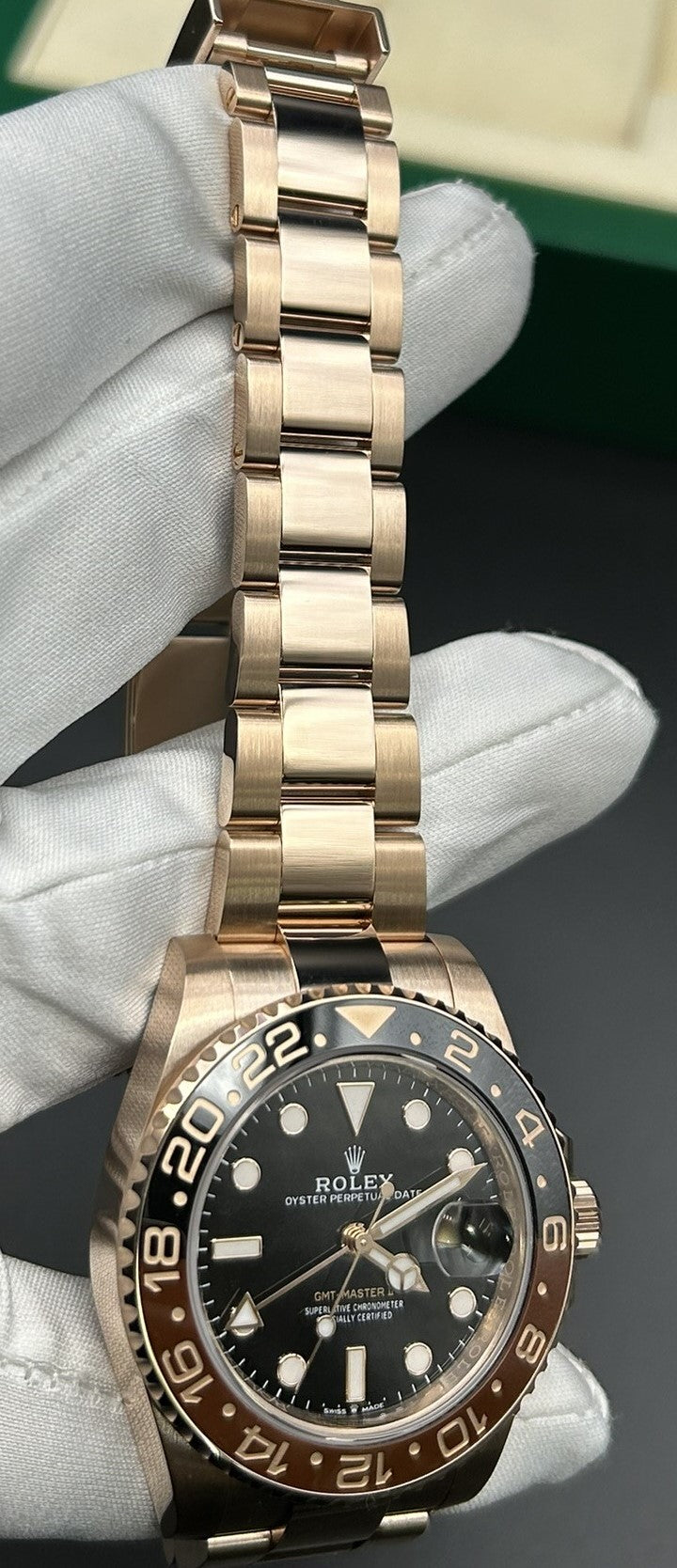 Rolex GMT-Master II Rootbeer 126715CHNR All Rose Gold