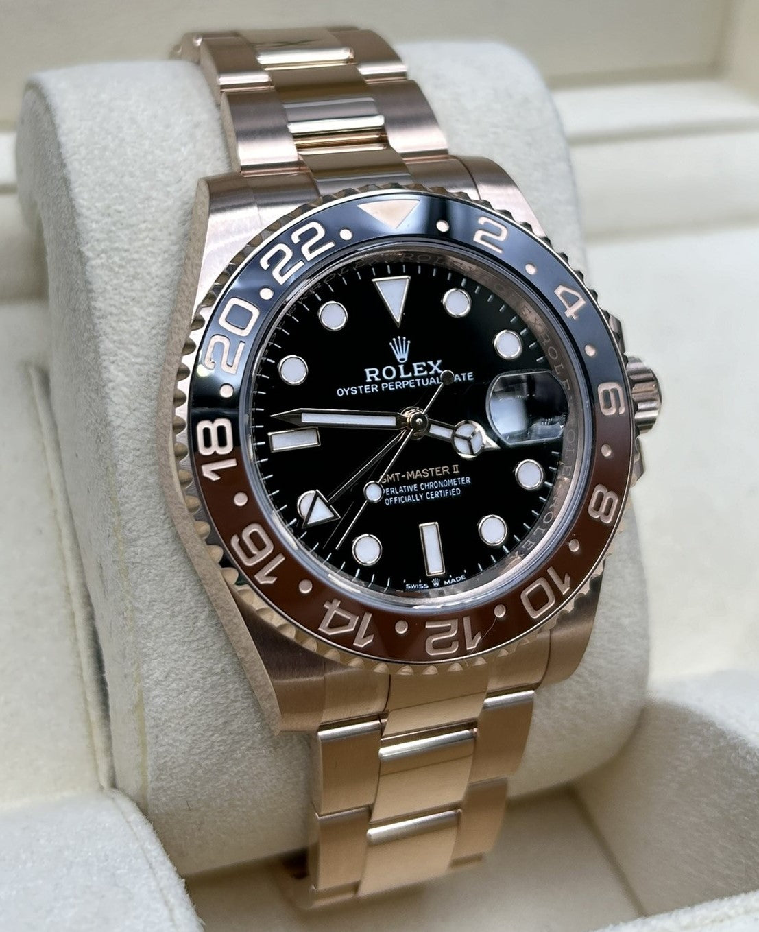 Rolex GMT-Master II Rootbeer 126715CHNR All Rose Gold