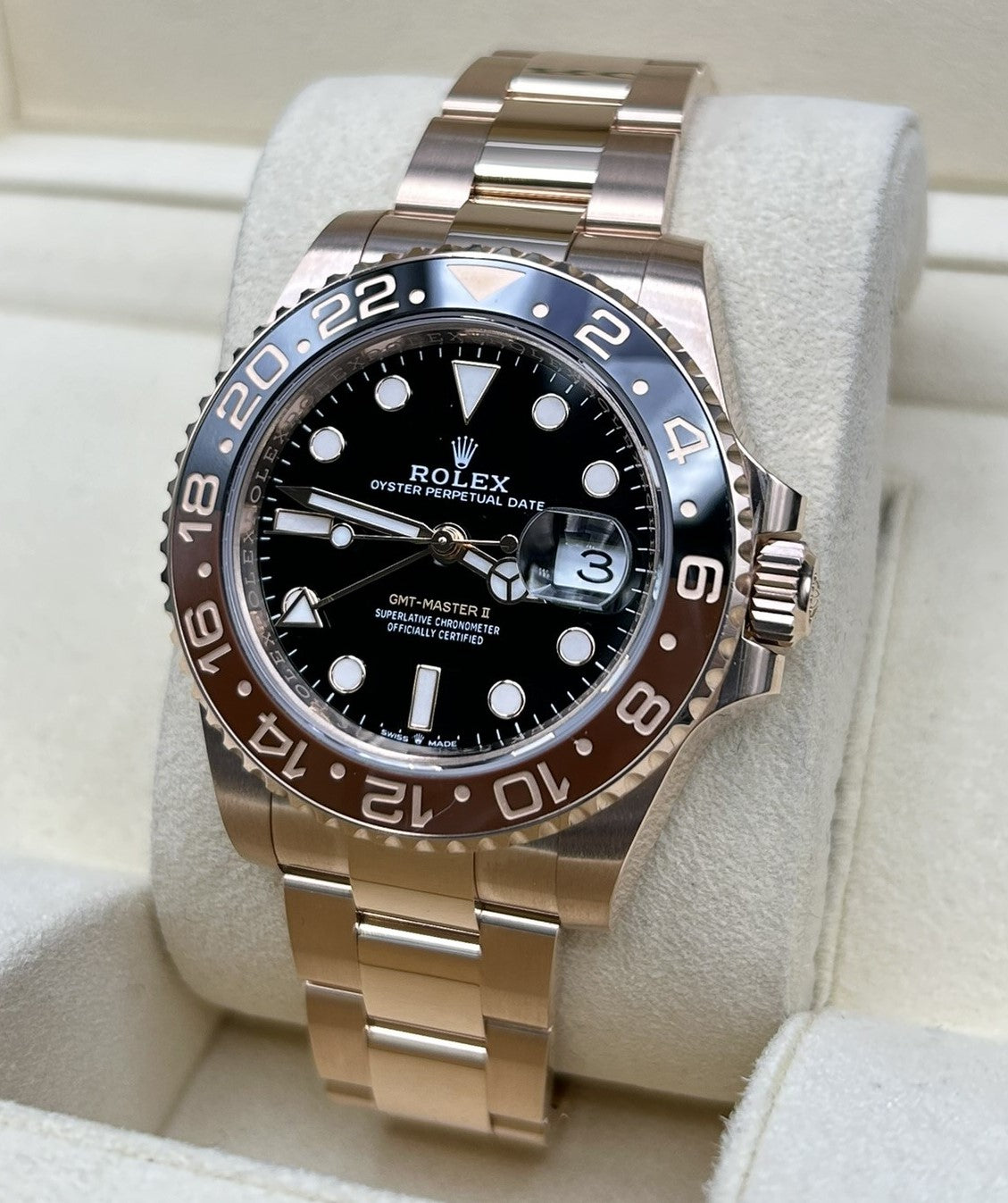 Rolex GMT-Master II Rootbeer 126715CHNR All Rose Gold