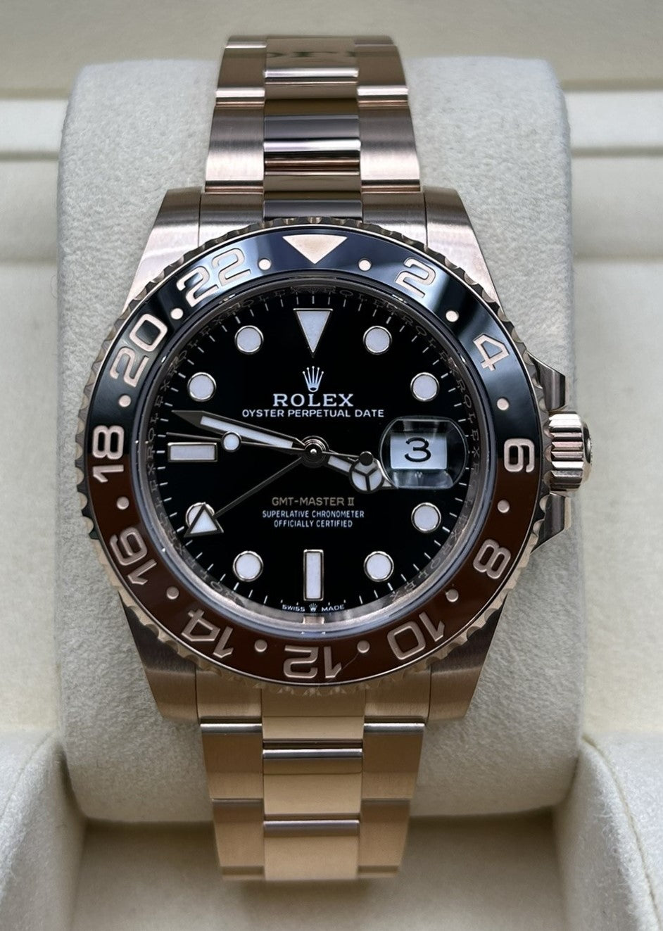 Rolex GMT-Master II Rootbeer 126715CHNR All Rose Gold