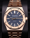 Audemars Piguet Royal Oak Selfwinding Blue Dial Rose Gold 15400OR