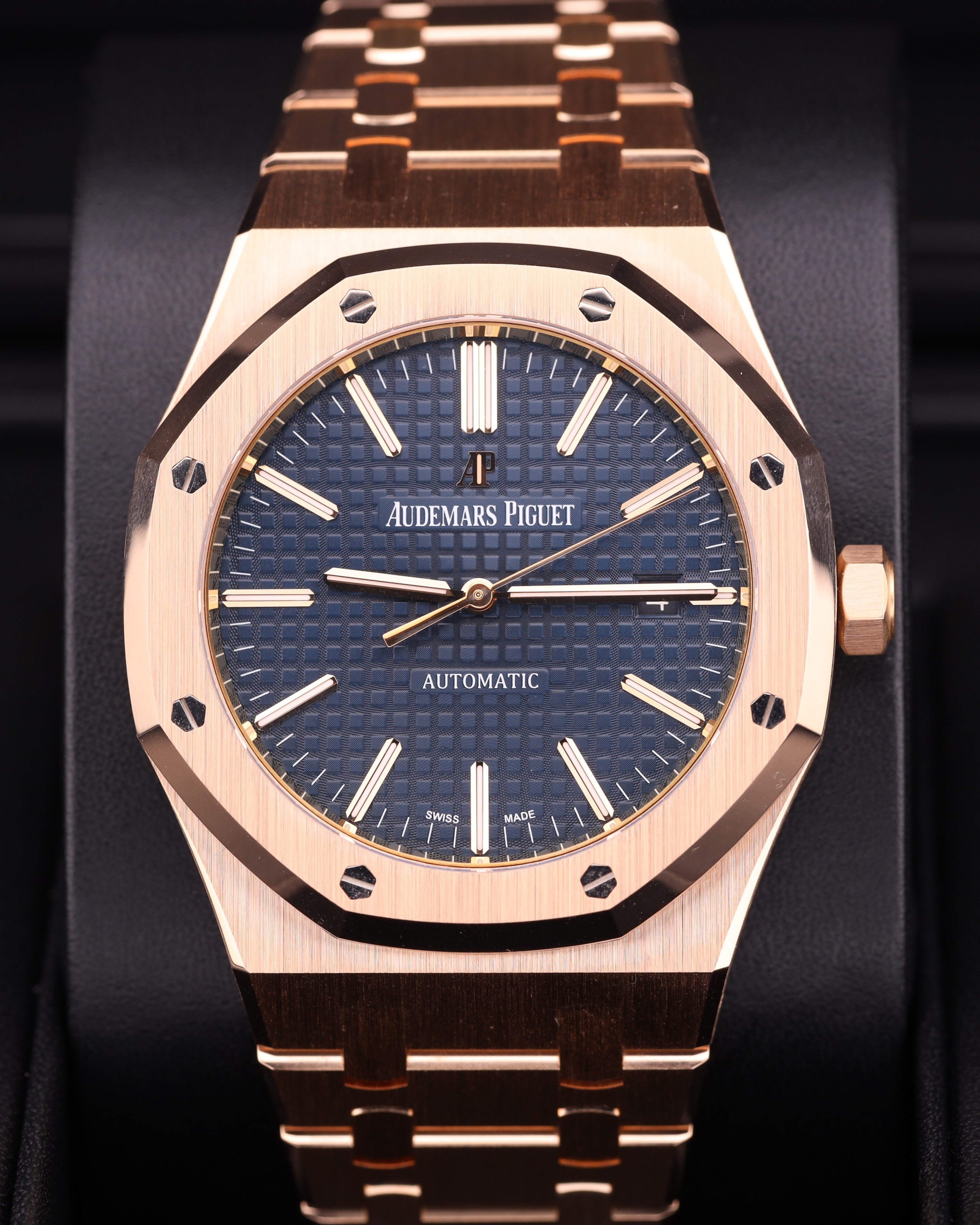 Audemars Piguet Royal Oak Selfwinding Blue Dial Rose Gold 15400OR