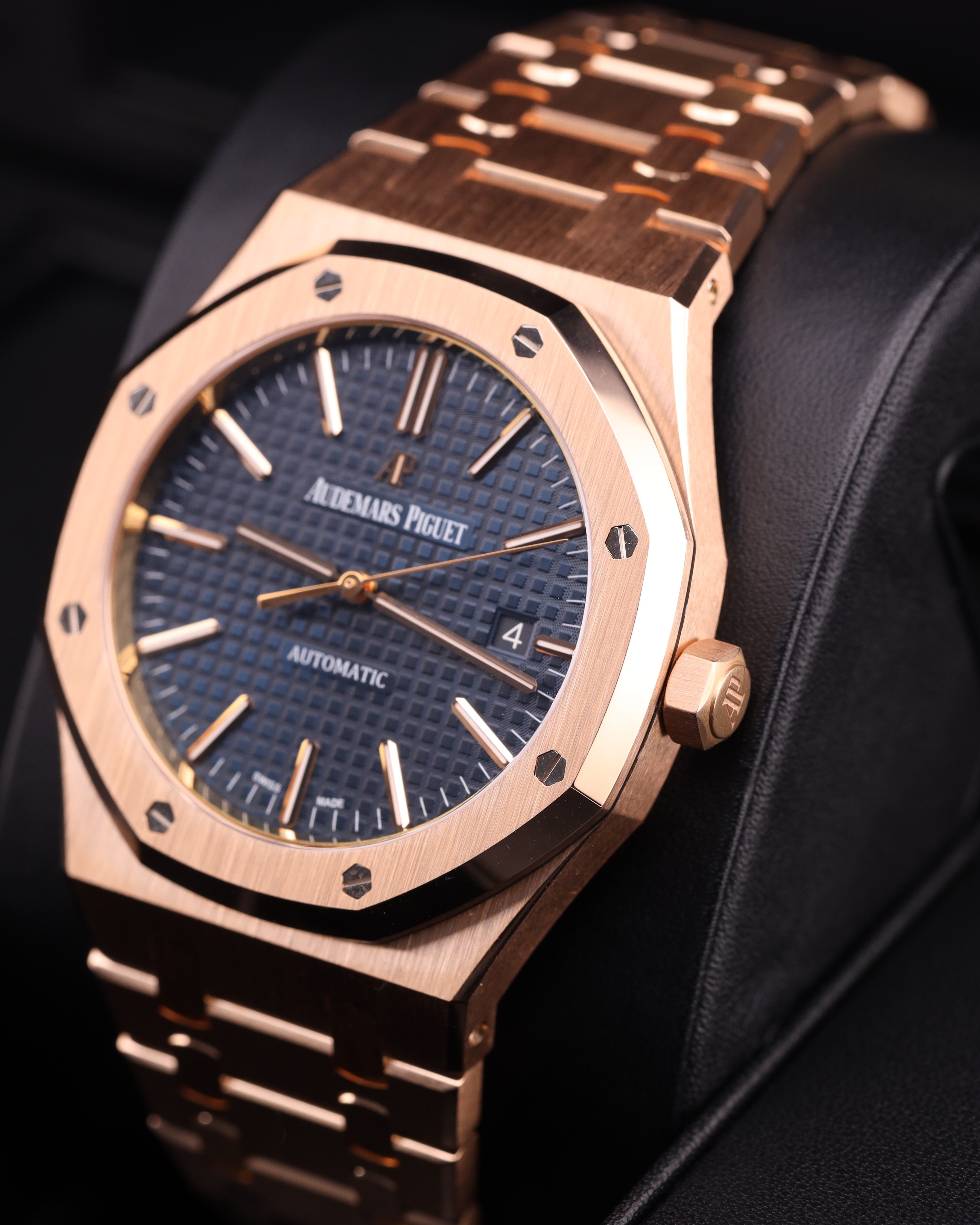 Audemars Piguet Royal Oak Selfwinding Blue Dial Rose Gold 15400OR