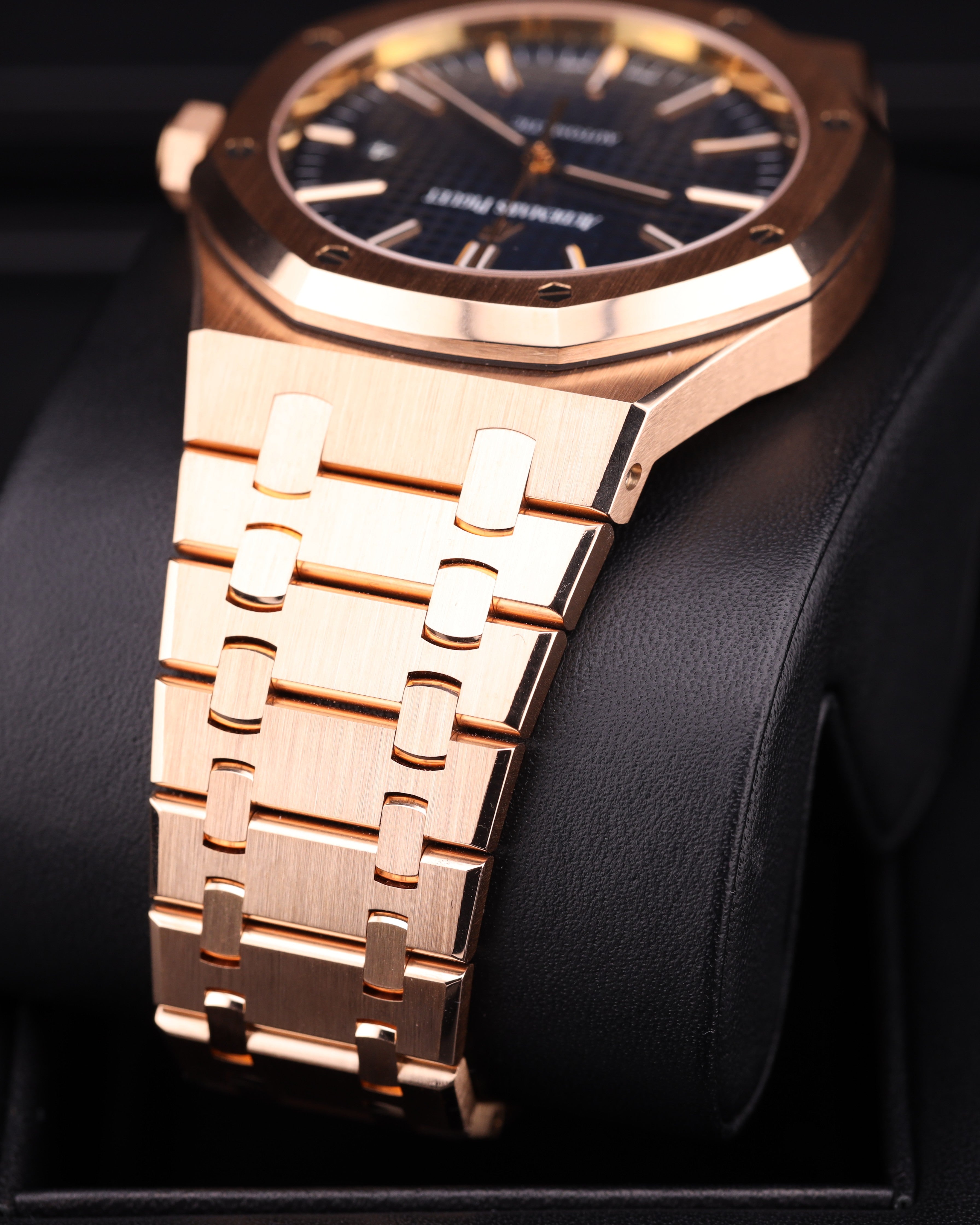 Audemars Piguet Royal Oak Selfwinding Blue Dial Rose Gold 15400OR