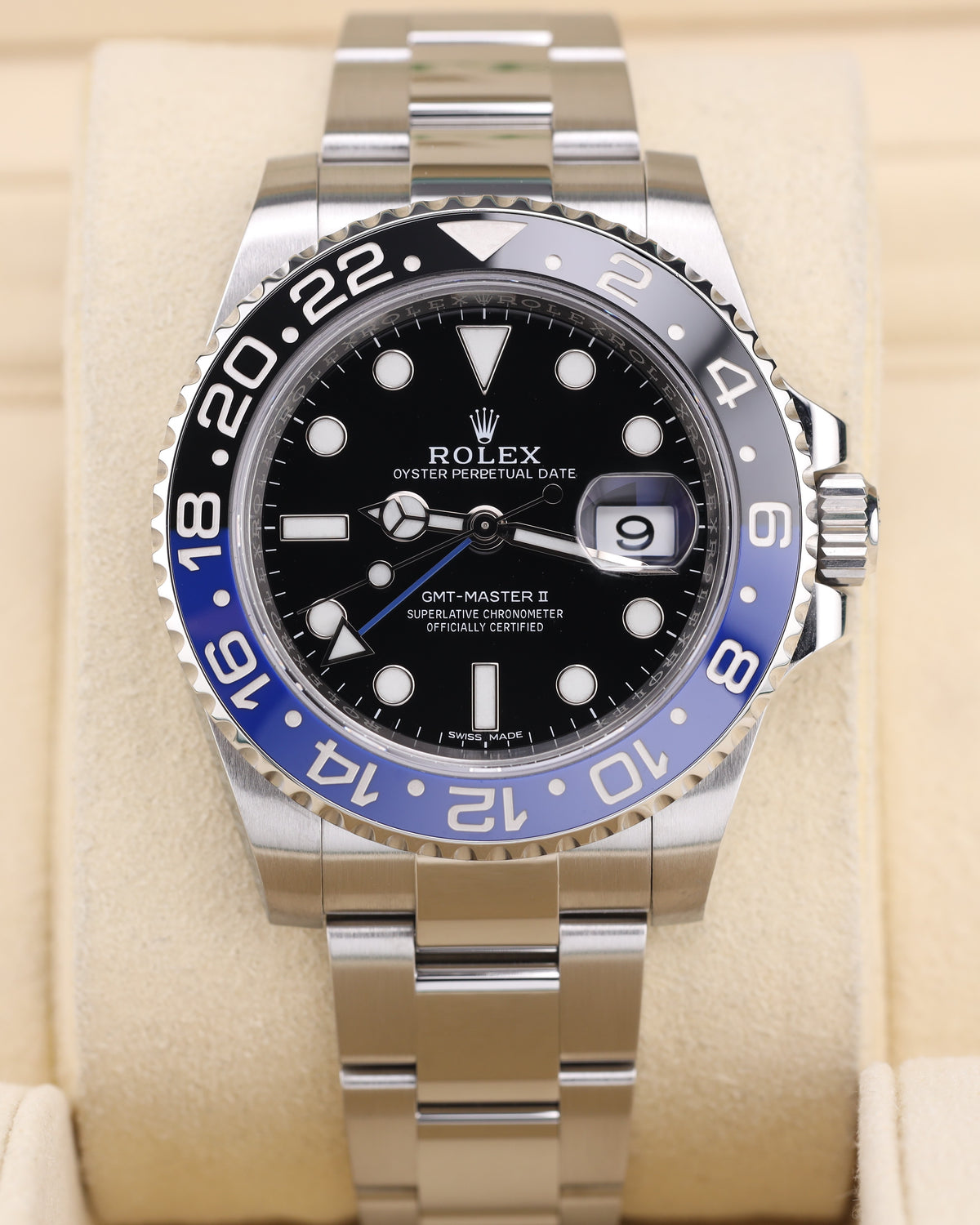 Rolex GMT-Master II Batman on Oyster 116710BLNR