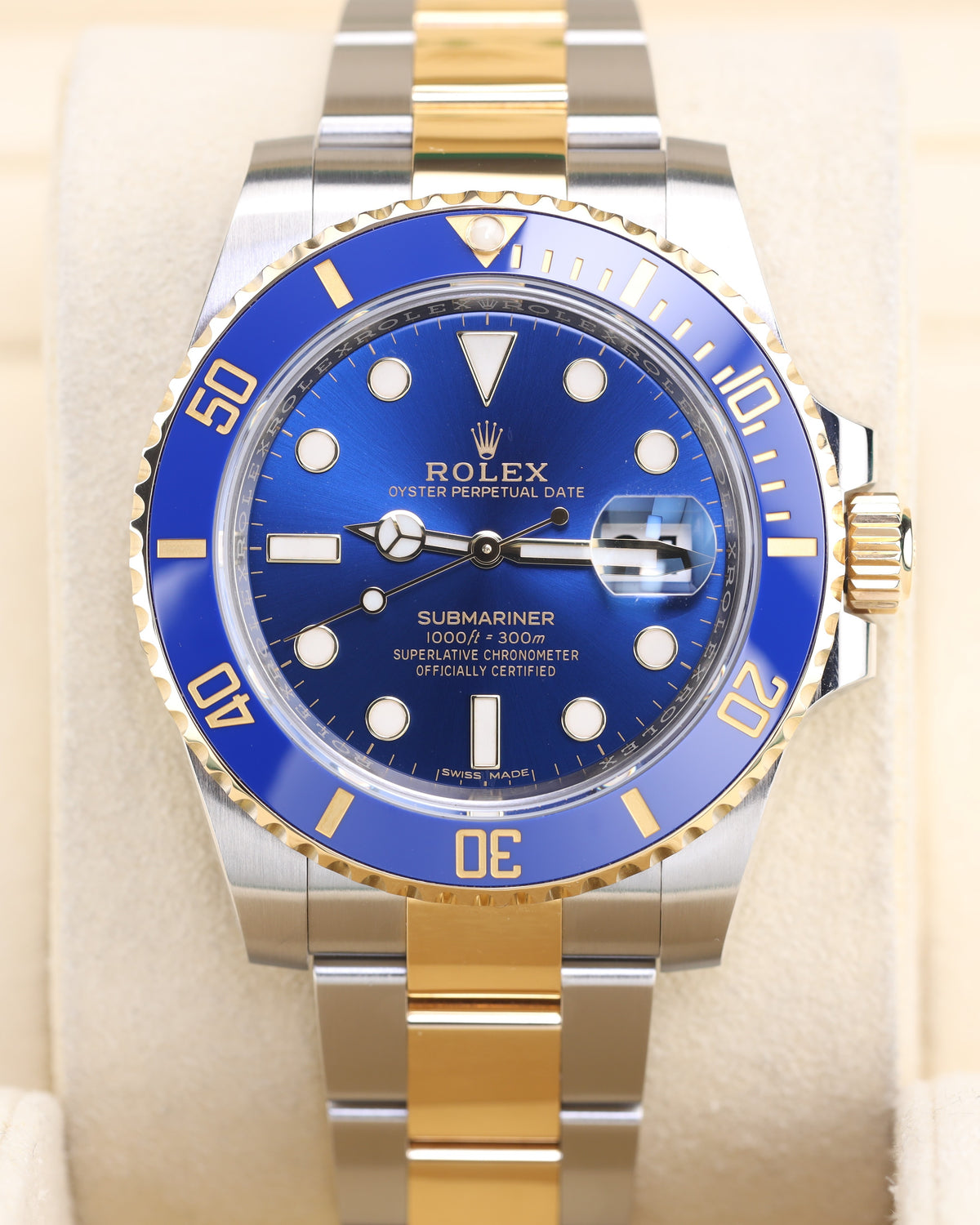 Rolex Submariner Date 40 Bluesy Blue Dial Two Tone on Oyster 116613LB