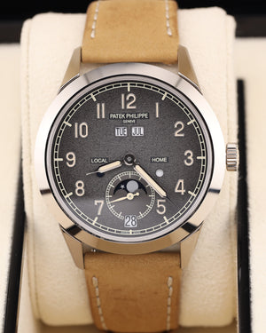 Patek Philippe Calatrava Annual Calendar Grey Dial Travel Time Compilations 42mm 5326G White Gold