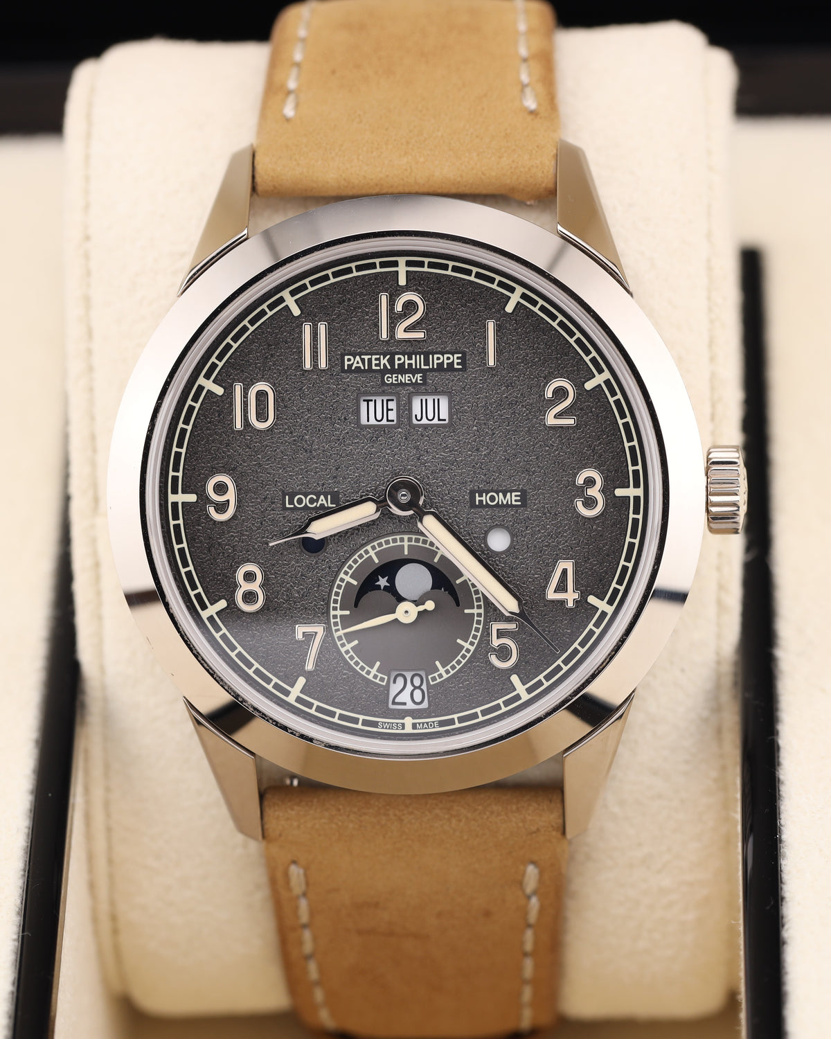 Patek Philippe Calatrava Annual Calendar Grey Dial Travel Time Compilations 42mm 5326G White Gold