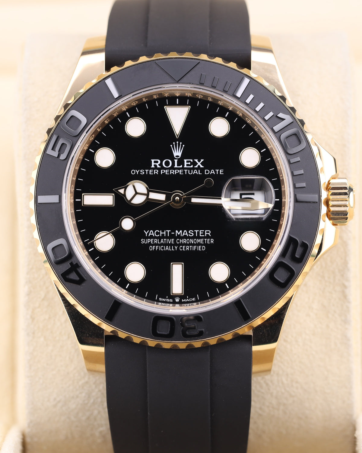 Rolex Yacht-Master
42 18k Yellow Gold Black Dial Oysterflex 226658 New Complete Set 2026 226658