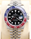Rolex GMT-Master II Pepsi Black Dial on Jubilee 126710BLRO
