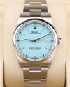 Rolex Oyster Perpetual 36 Turquoise Blue Index Dial on Oyster 126000
