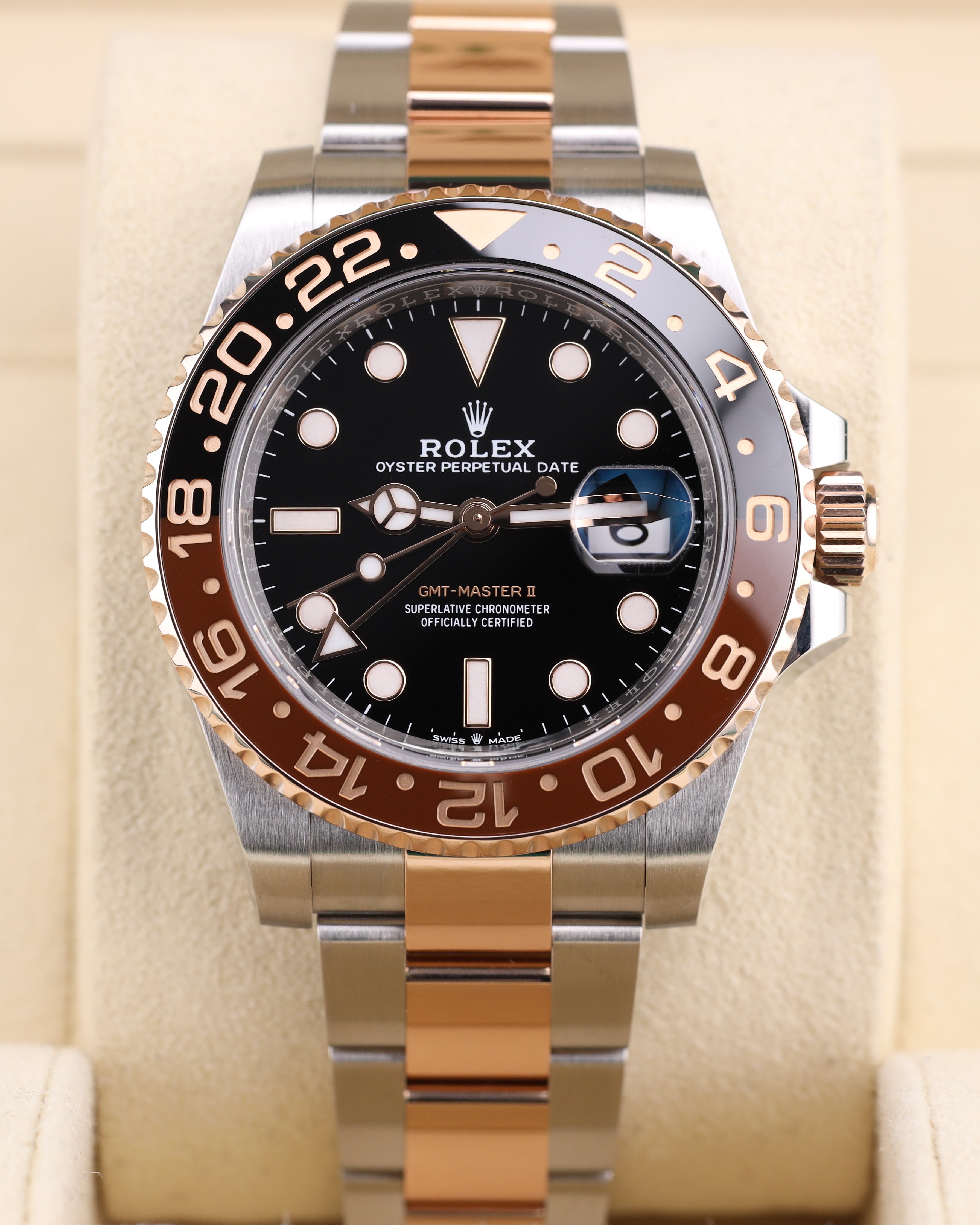 Rolex GMT-Master II Rootbeer Two Tone Rose Gold 126711CHNR - 2021