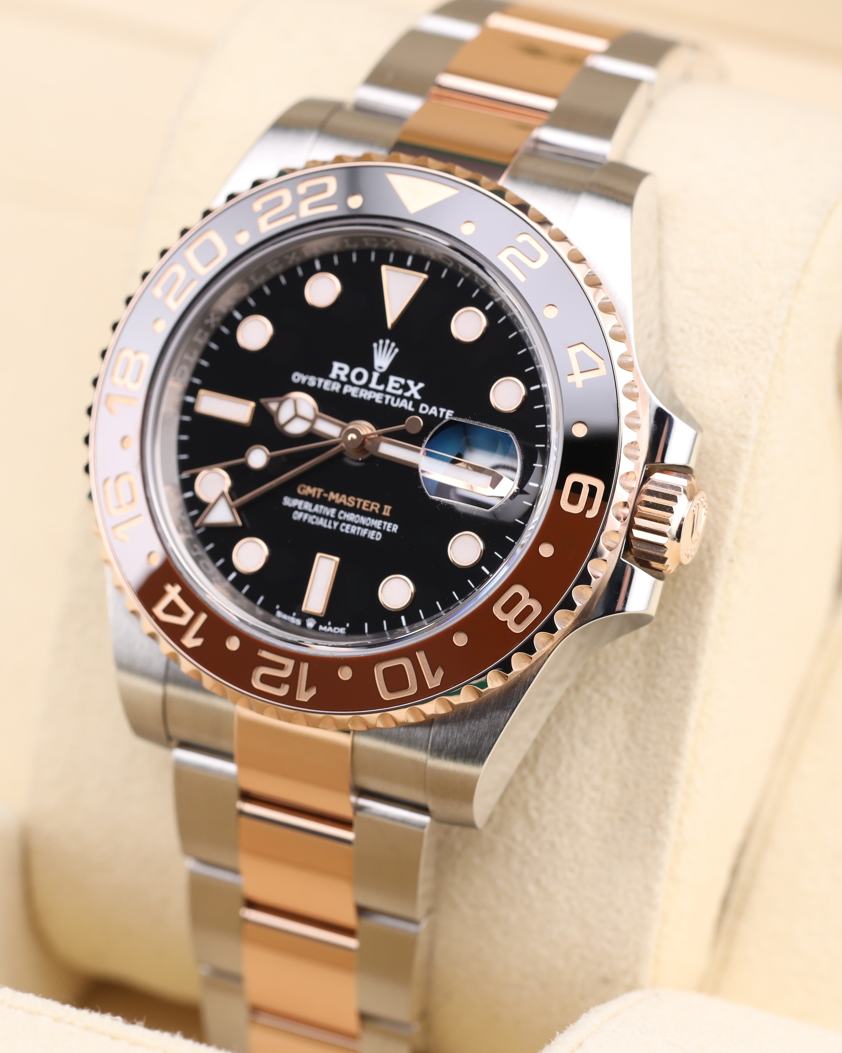 Rolex GMT-Master II Rootbeer Two Tone Rose Gold 126711CHNR - 2021