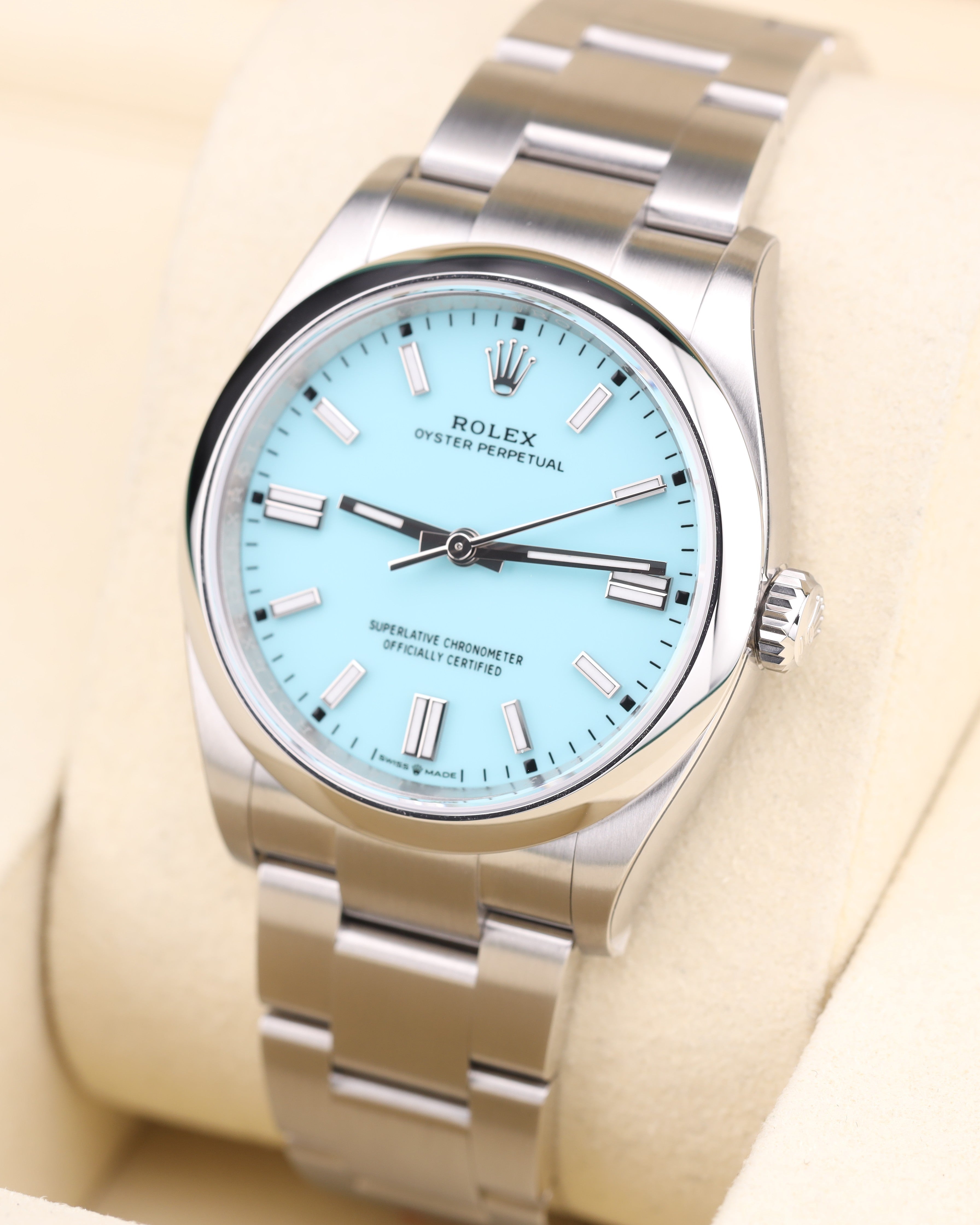 Rolex Oyster Perpetual 36 Tiffany Turquoise Blue Oyster 126000 Factory Stickers 2026
