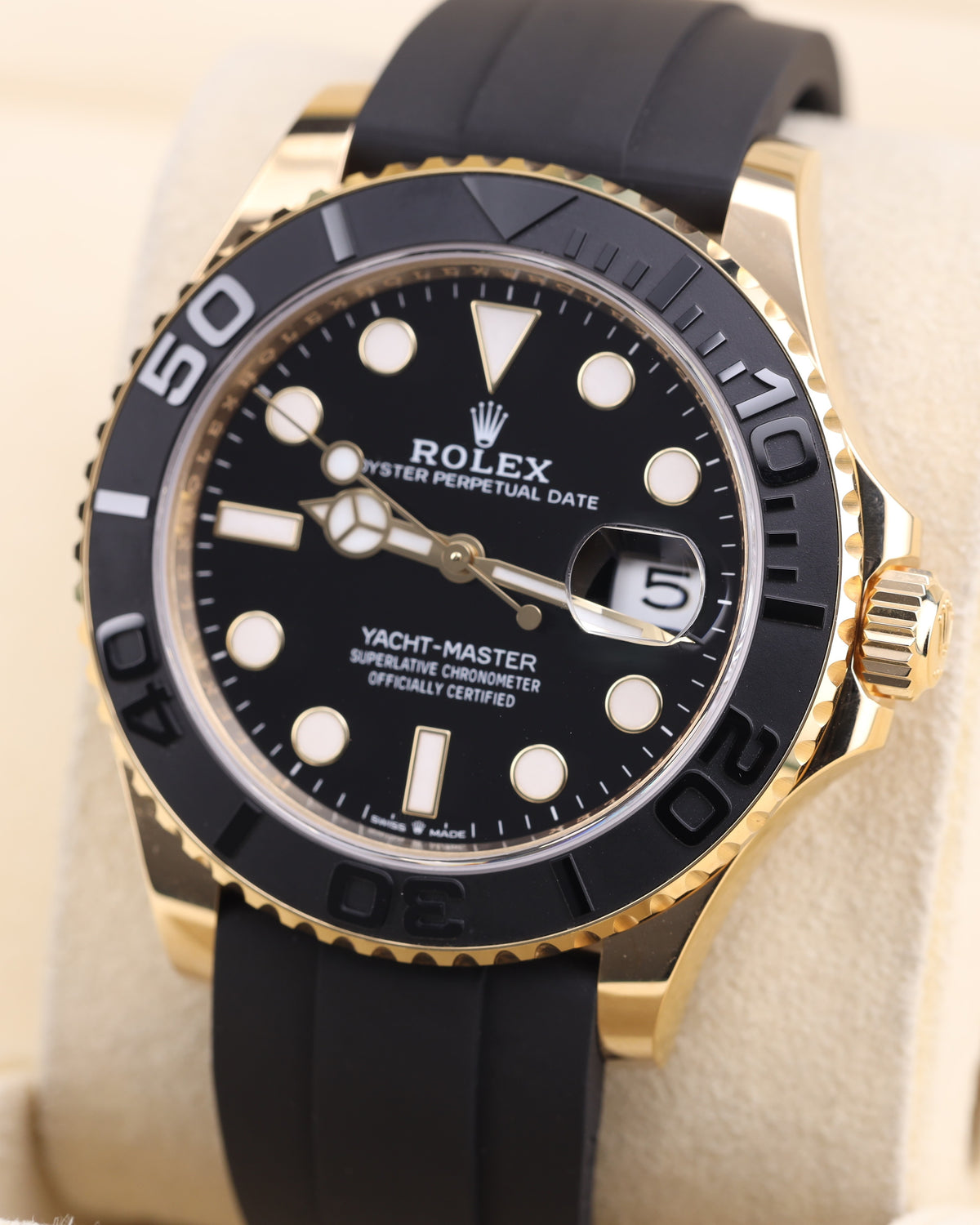 Rolex Yacht-Master 42 Yellow Gold Black Dial Oysterflex 226658