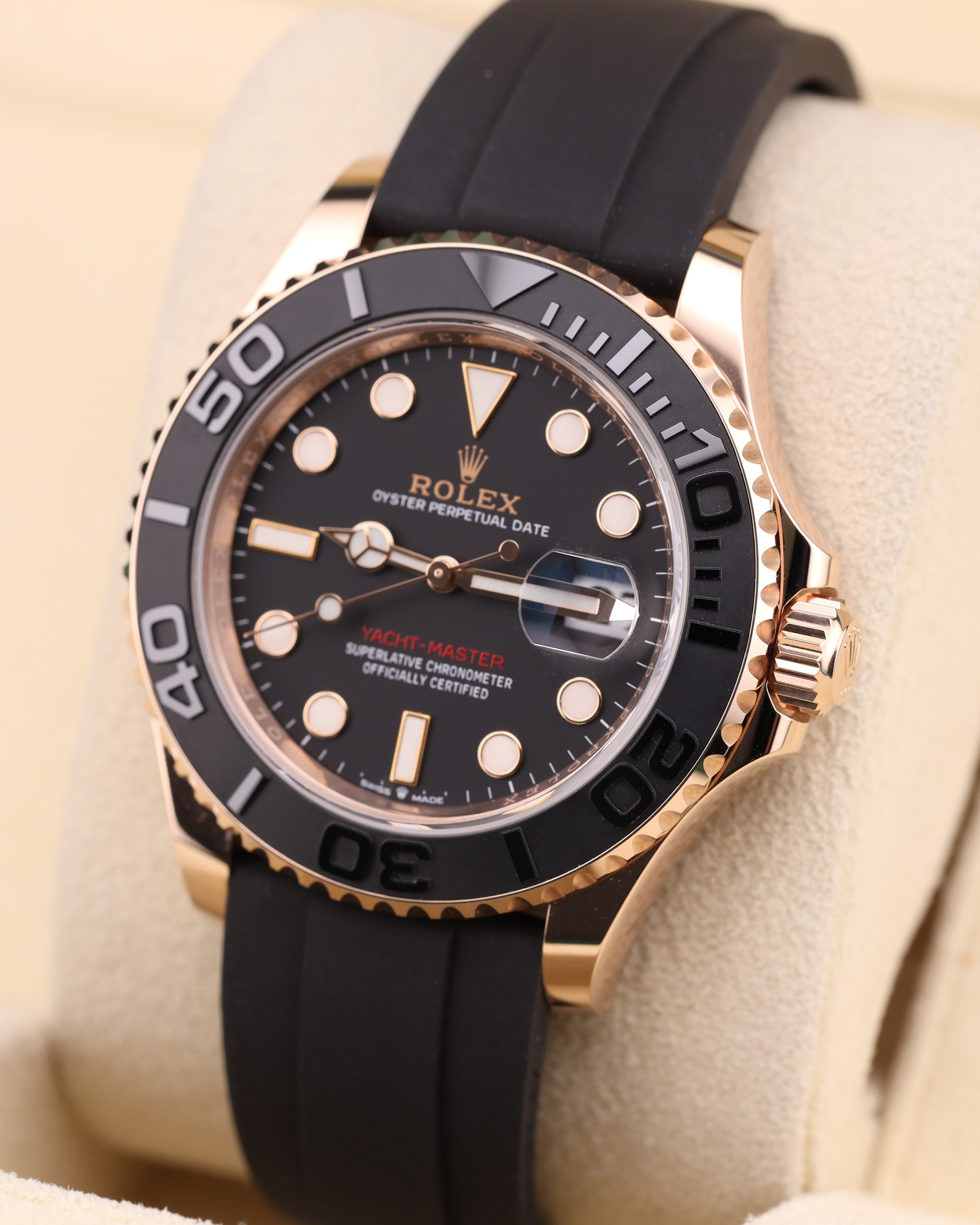 Rolex Yacht-Master 40 Rose Gold on Oysterflex 126655