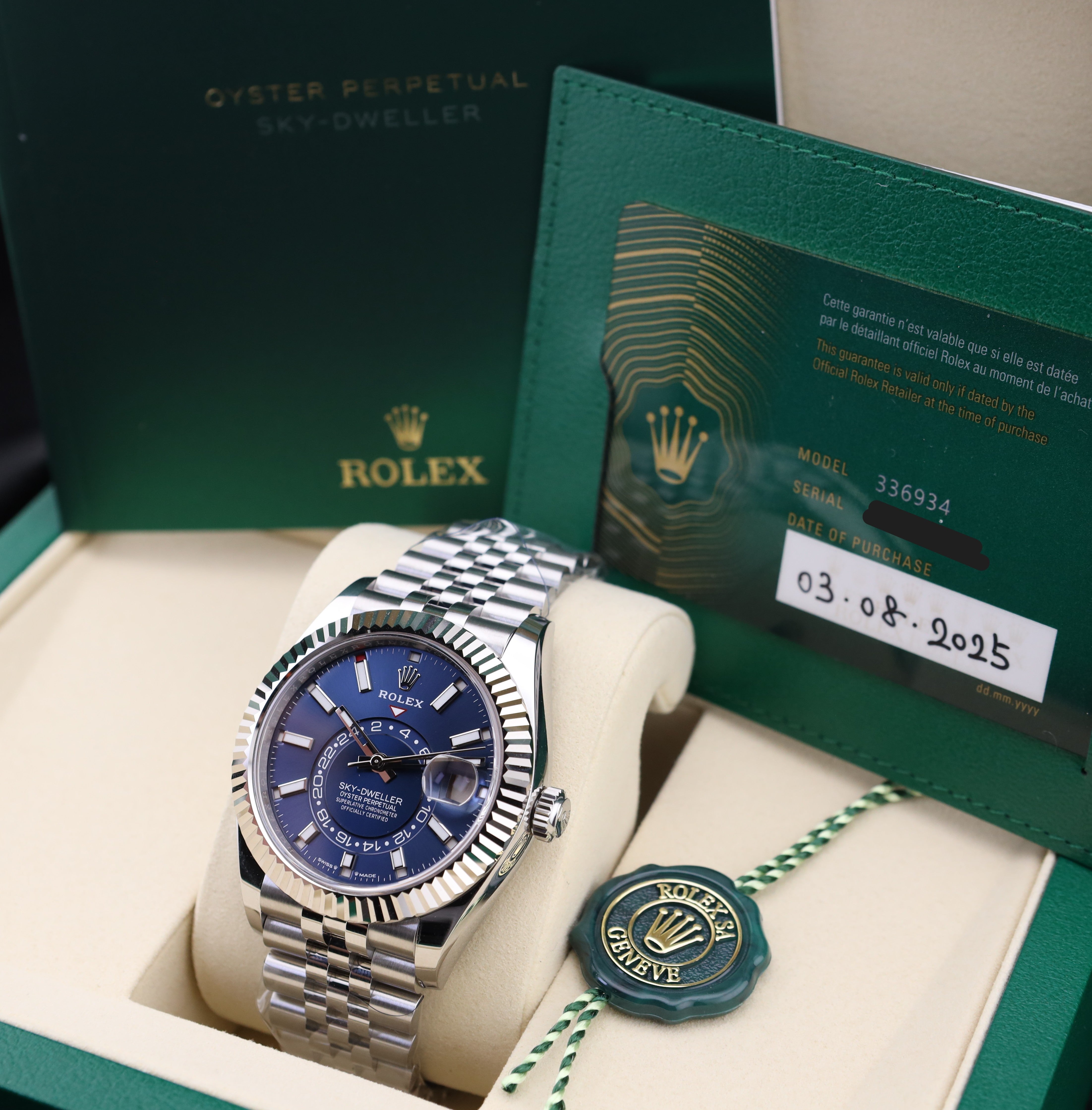 Rolex Sky-Dweller Blue Dial on Jubilee 336934 - 2025
